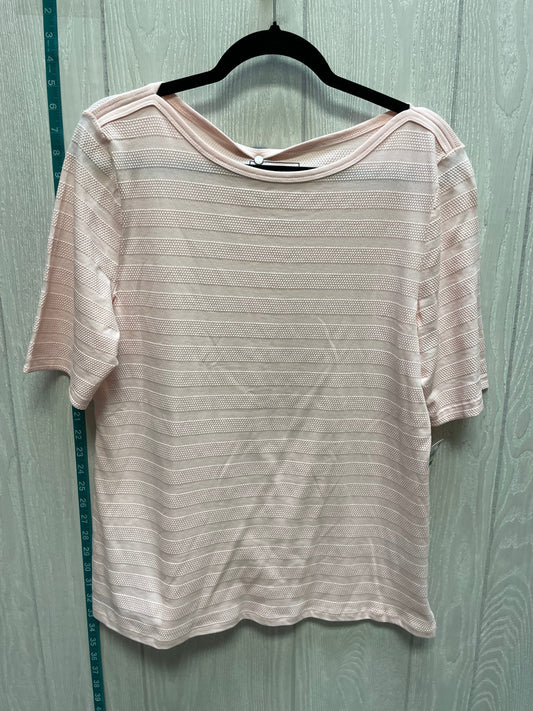 Pink Top Short Sleeve Basic Charter Club, Size L