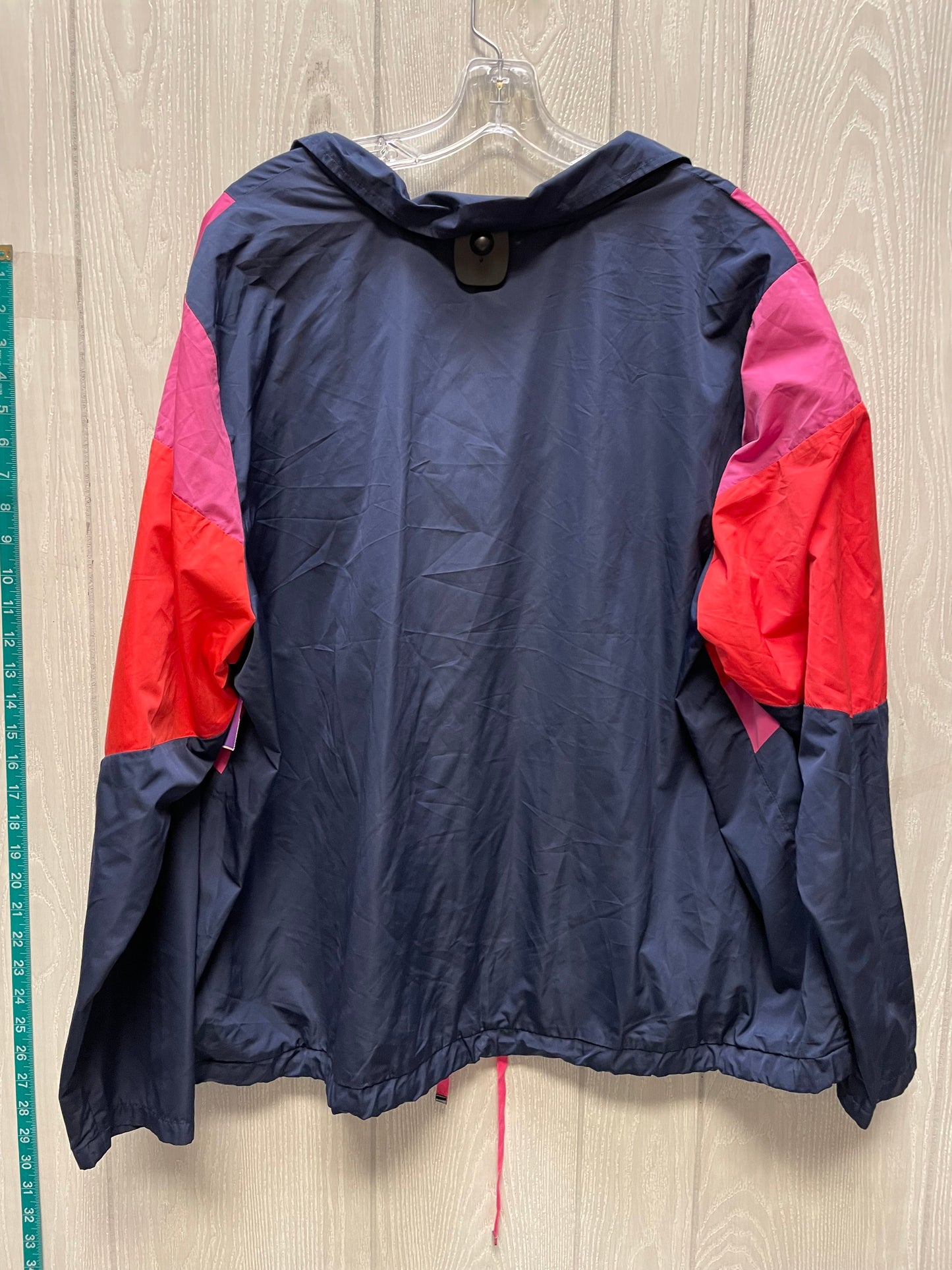 Jacket Windbreaker By Livi Active In Multi-colored, Size: 2x