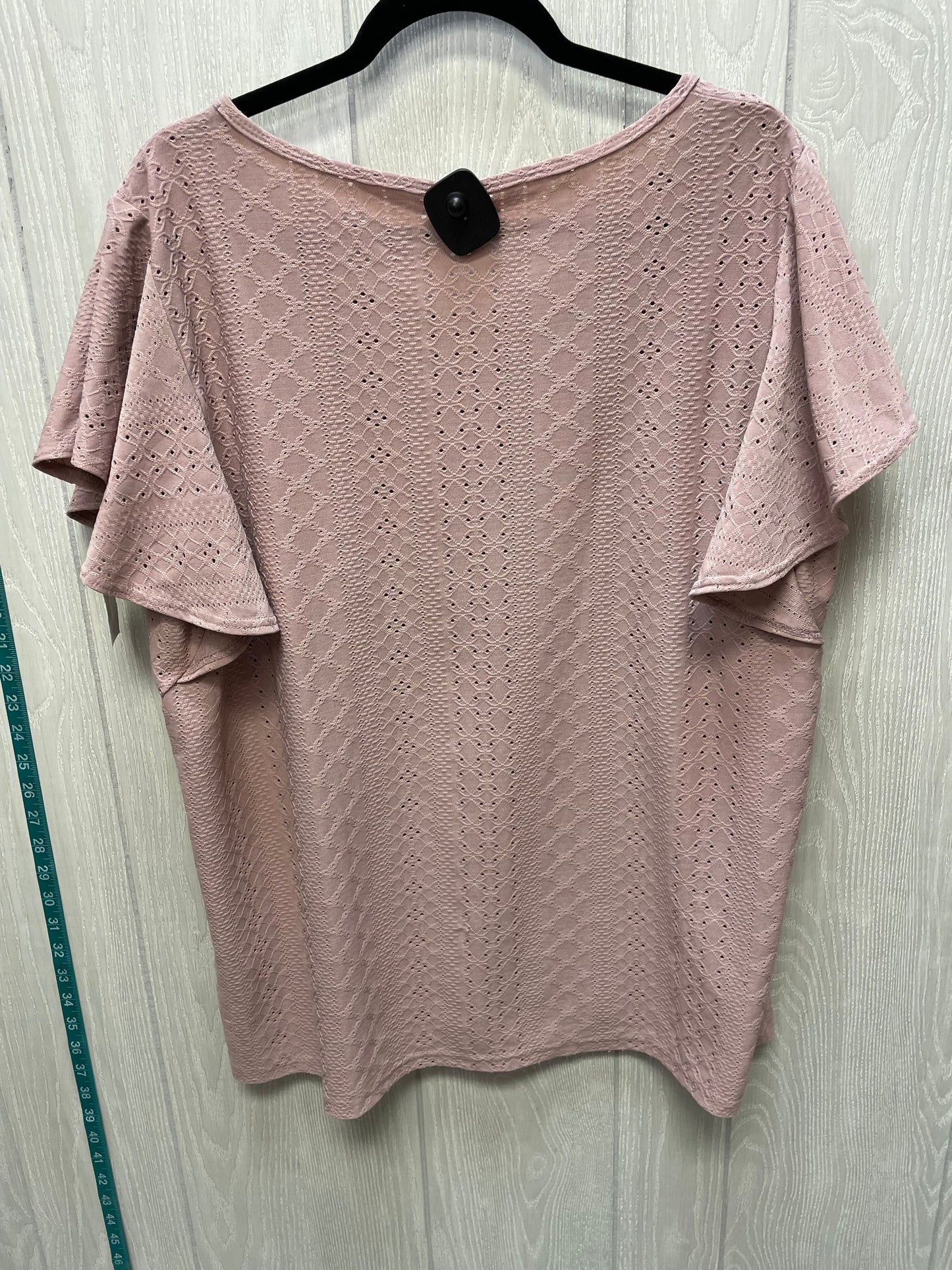 Top Short Sleeve By Clothes Mentor In Pink, Size: 2x