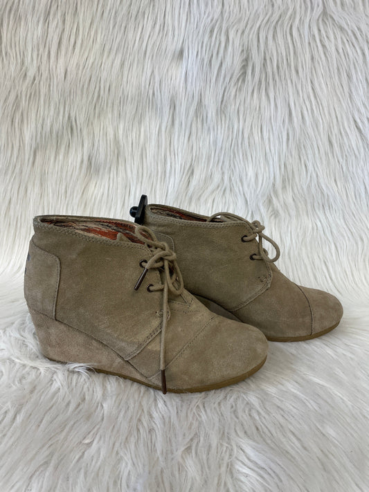 Boots Ankle Heels By Toms In Beige, Size: 8