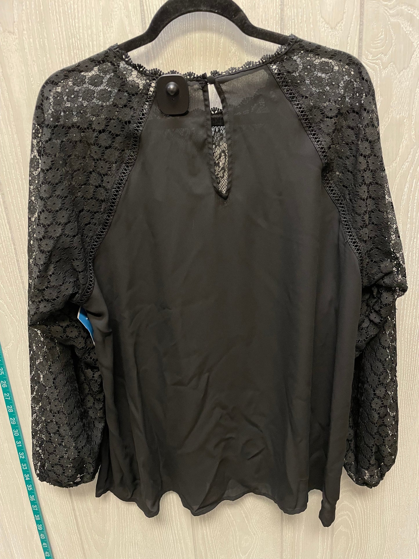 Blouse Long Sleeve By Torrid In Black, Size: 2x