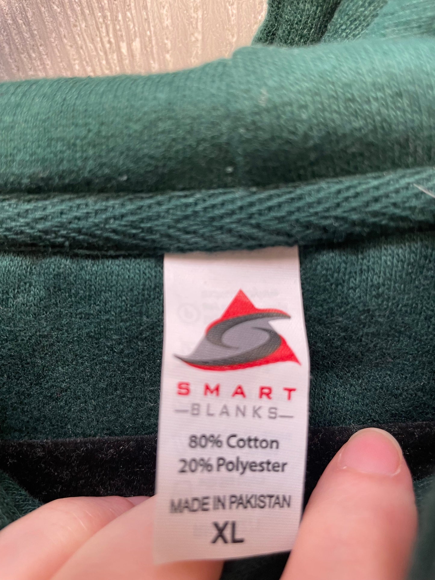 Sweatshirt Hoodie By smart In Green, Size: Xl