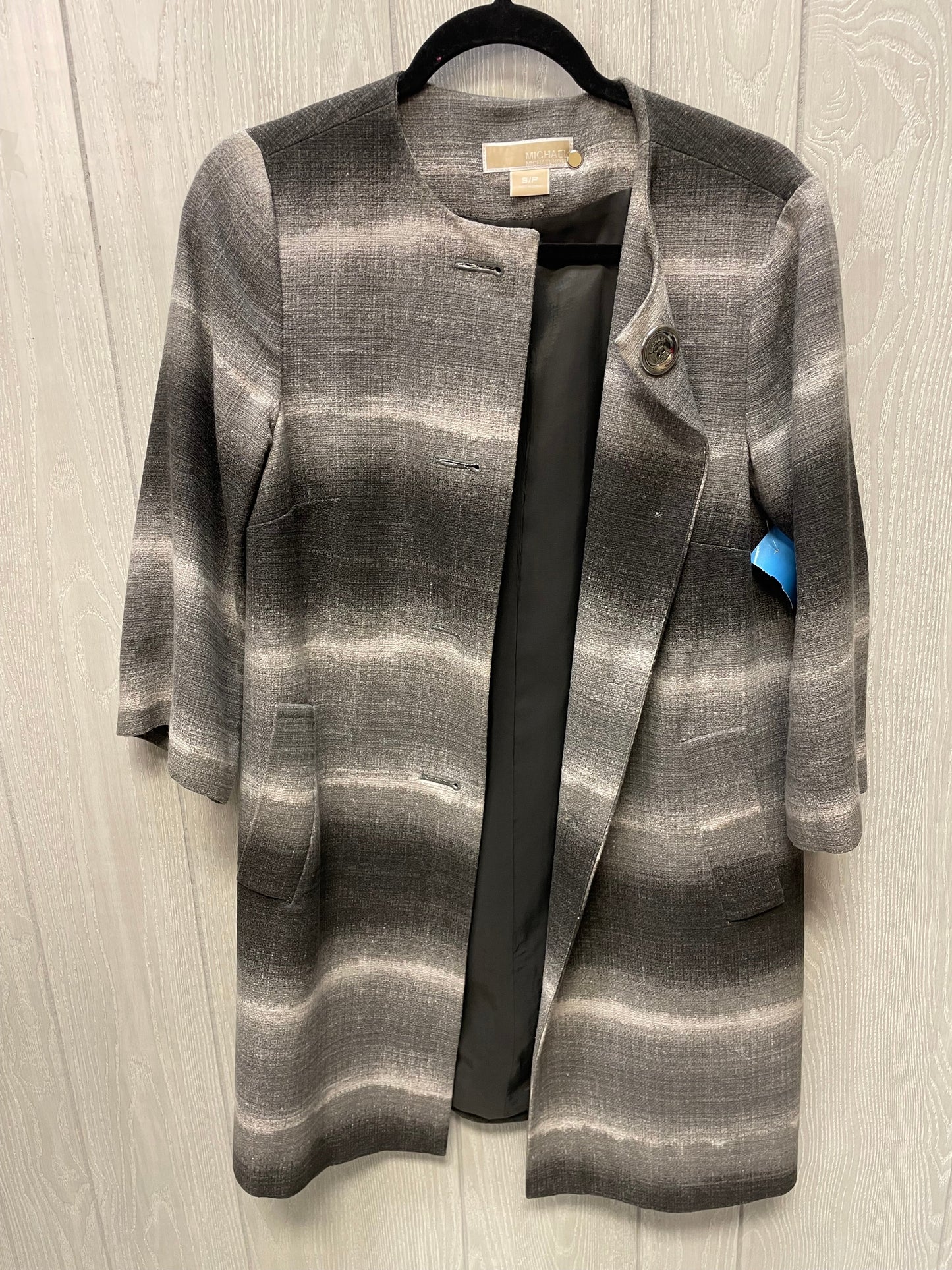 Blazer By Michael By Michael Kors In Grey & White, Size: S