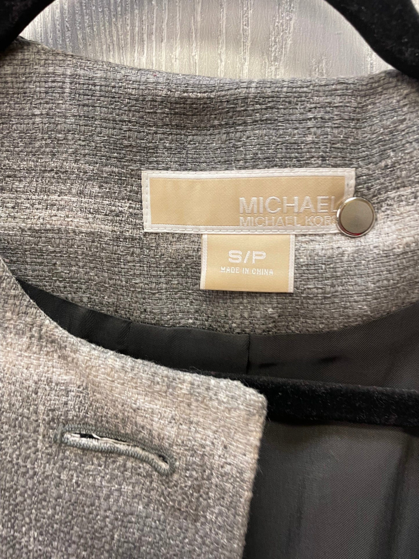 Blazer By Michael By Michael Kors In Grey & White, Size: S