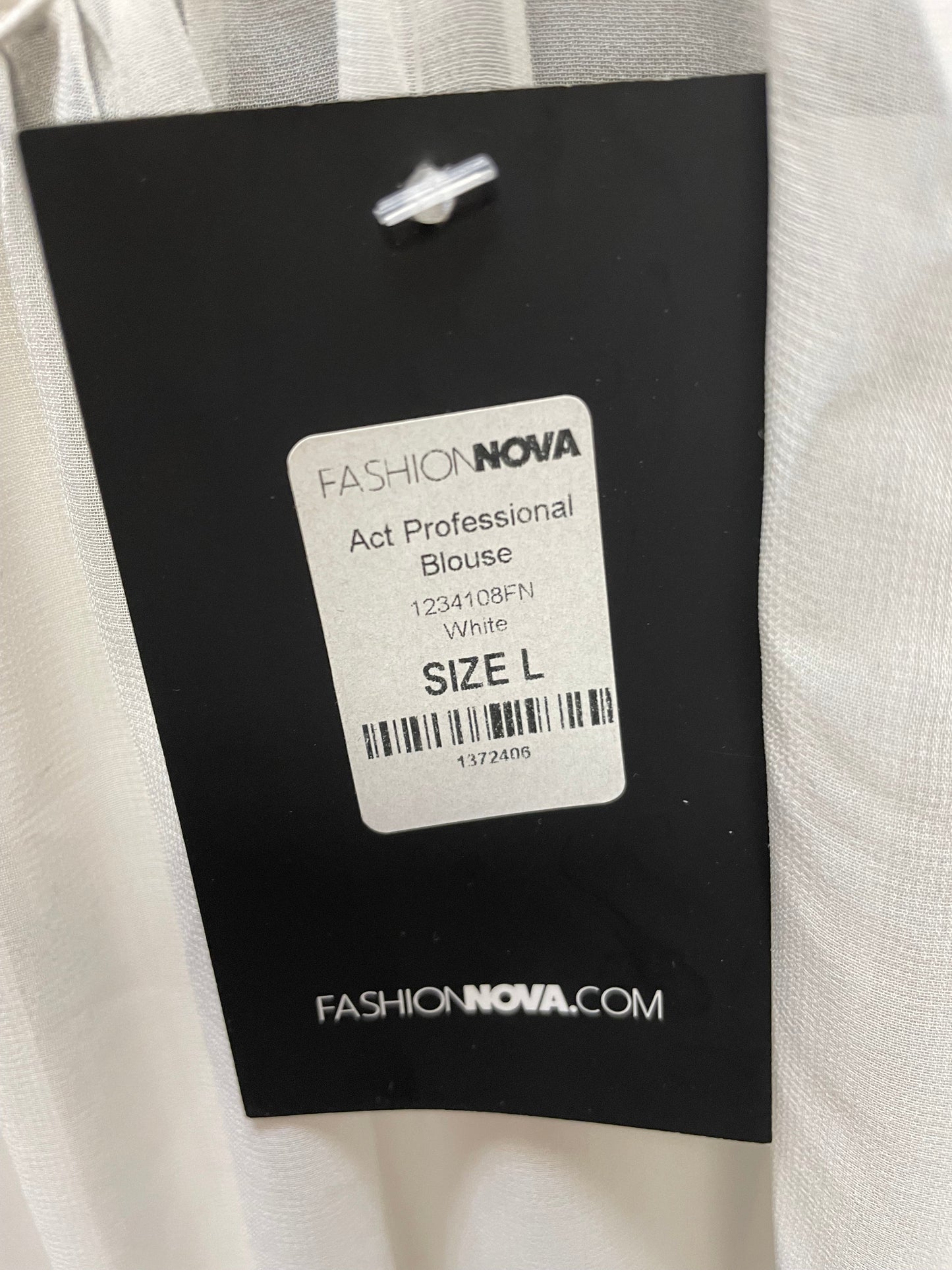 Top Long Sleeve By Fashion Nova In White, Size: L