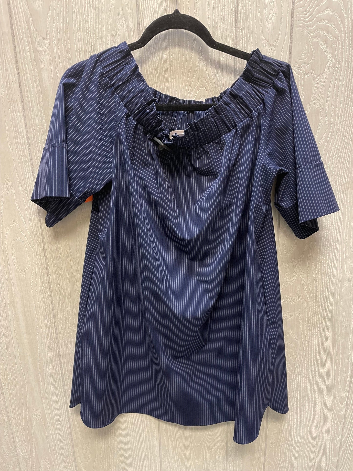 Dress Casual Short By Rachel Roy In Blue & White, Size: M