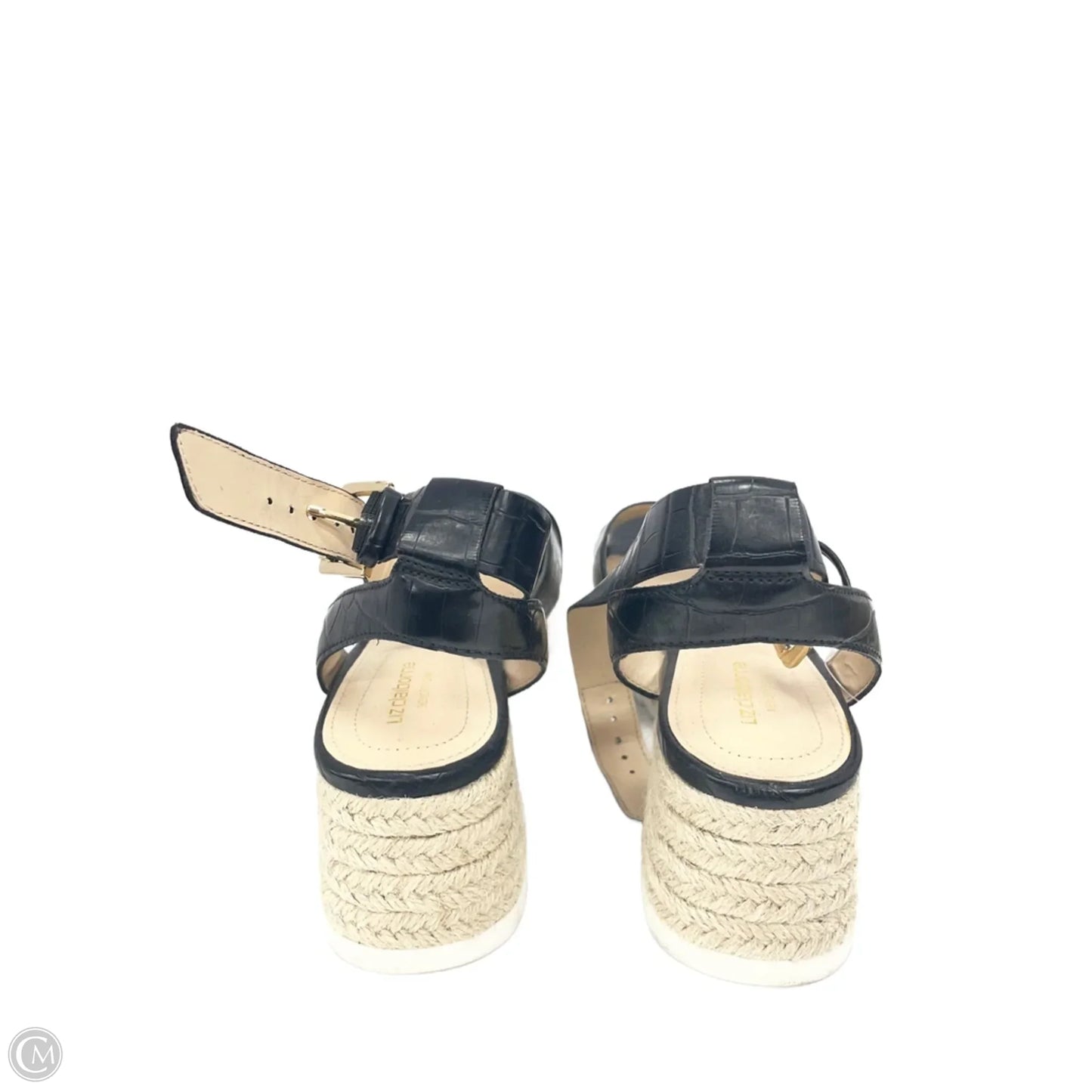 Sandals Heels Wedge By Liz Claiborne In Black, Size: 8