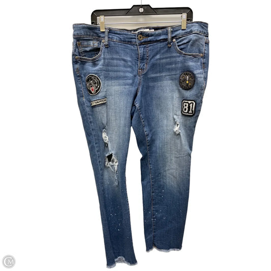 Jeans Cropped By Torrid In Blue Denim, Size: 16