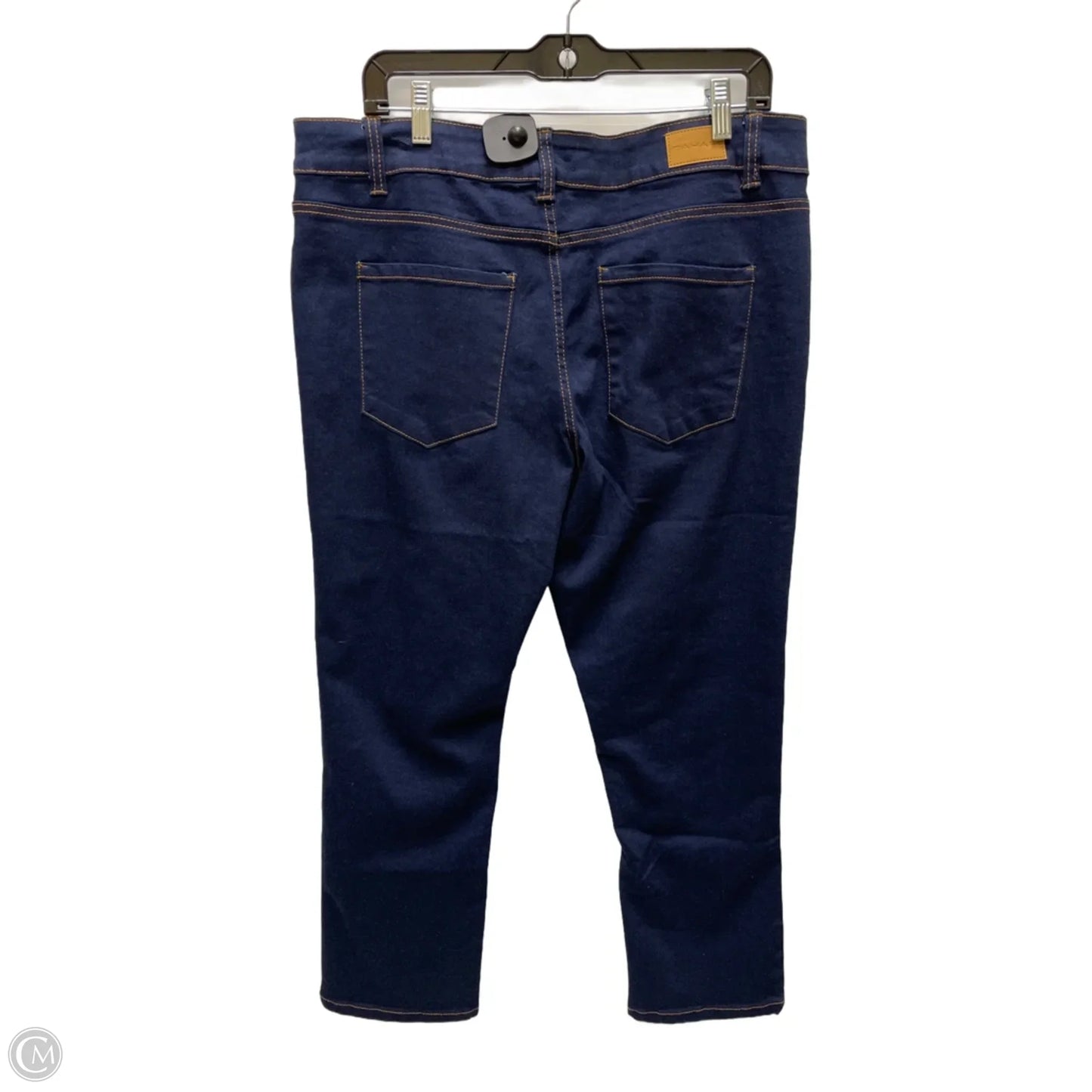 Jeans Straight By Tahari In Blue Denim, Size: 16