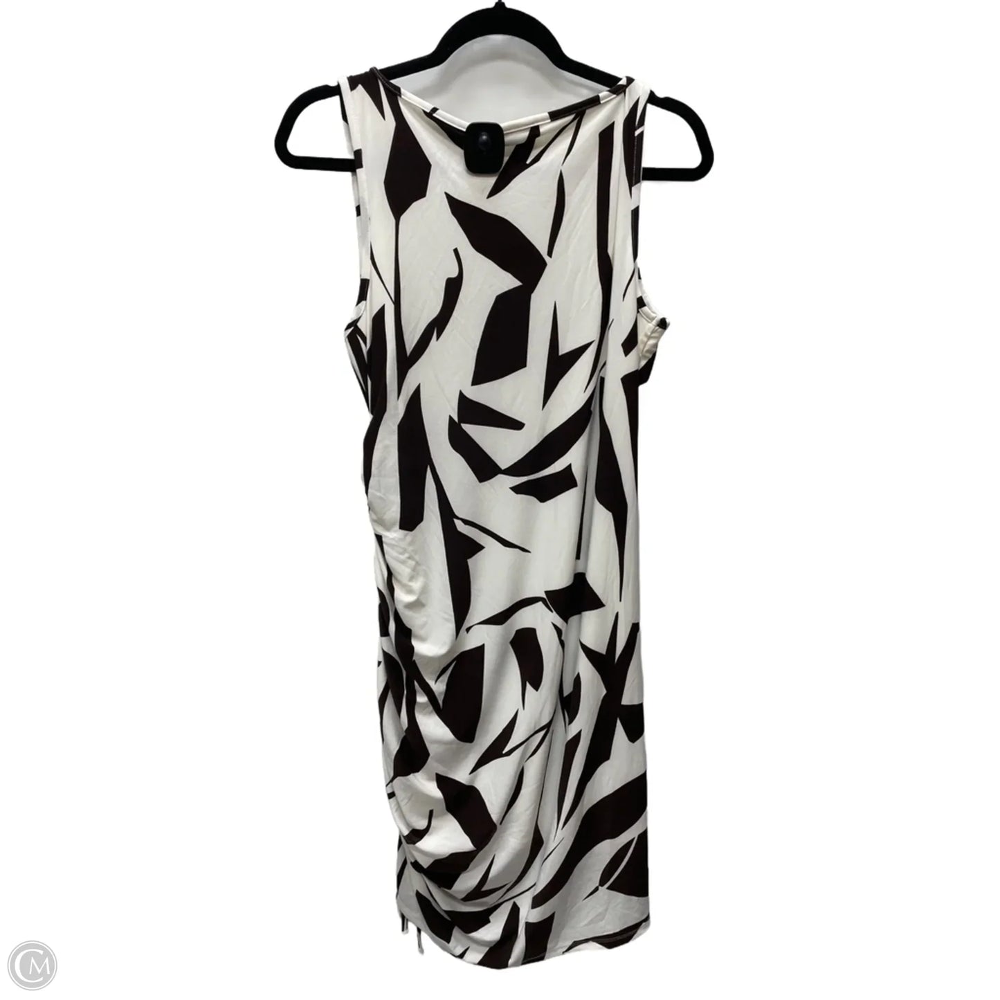 Dress Casual Midi By Express In Brown & White, Size: L