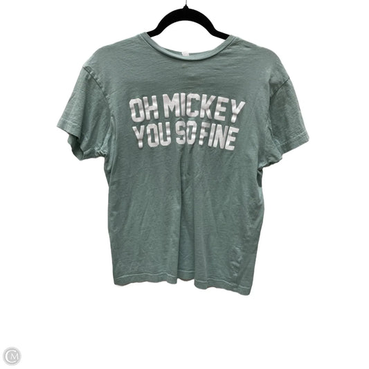 Top Short Sleeve By Cme In Green & White, Size: M