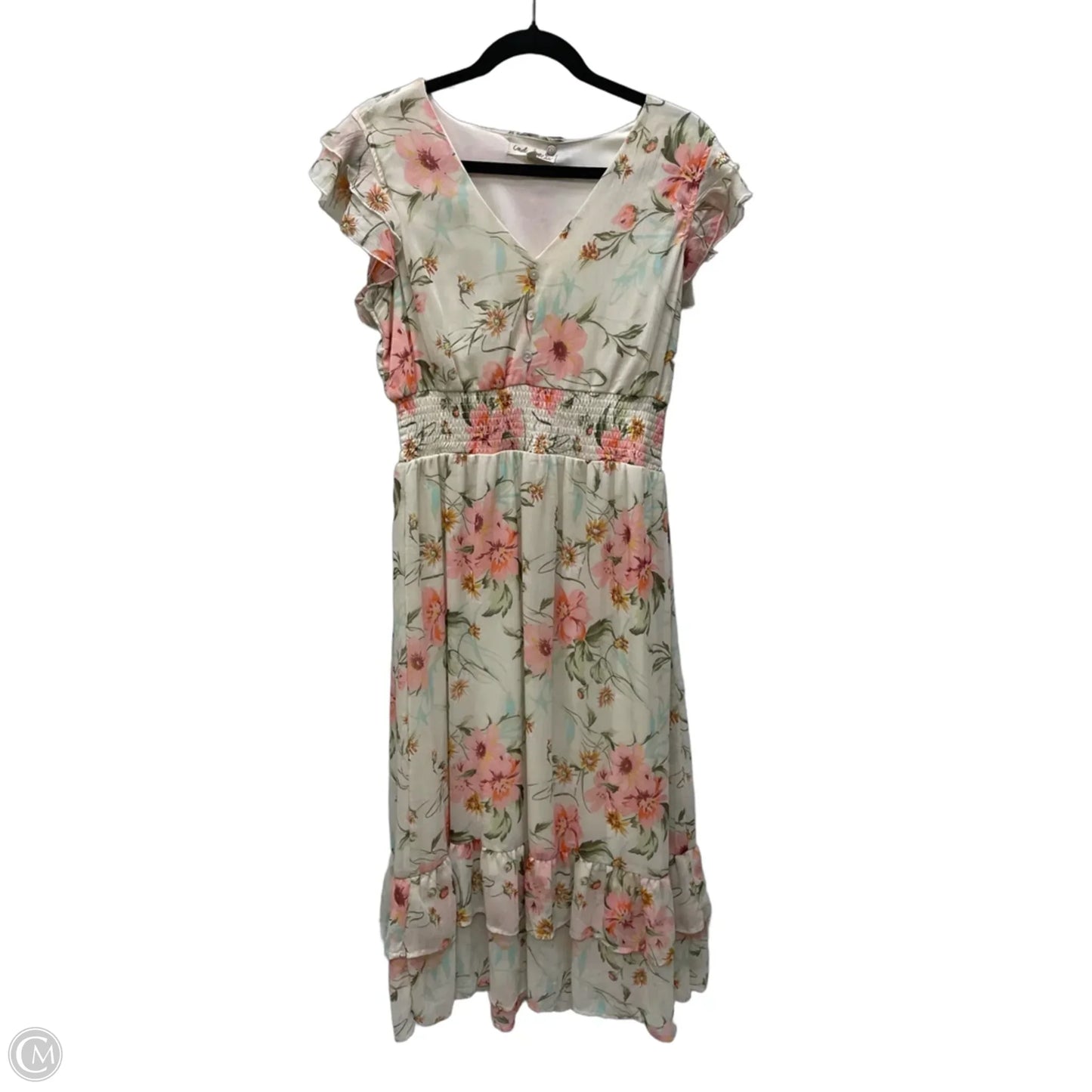 Dress Casual Midi By Indulge In Floral Print, Size: Xl
