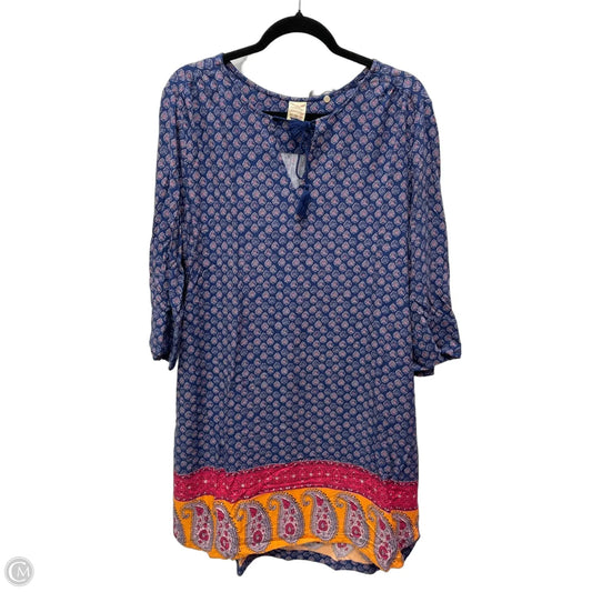 Dress Casual Short By Faded Glory In Blue & Pink, Size: Xl