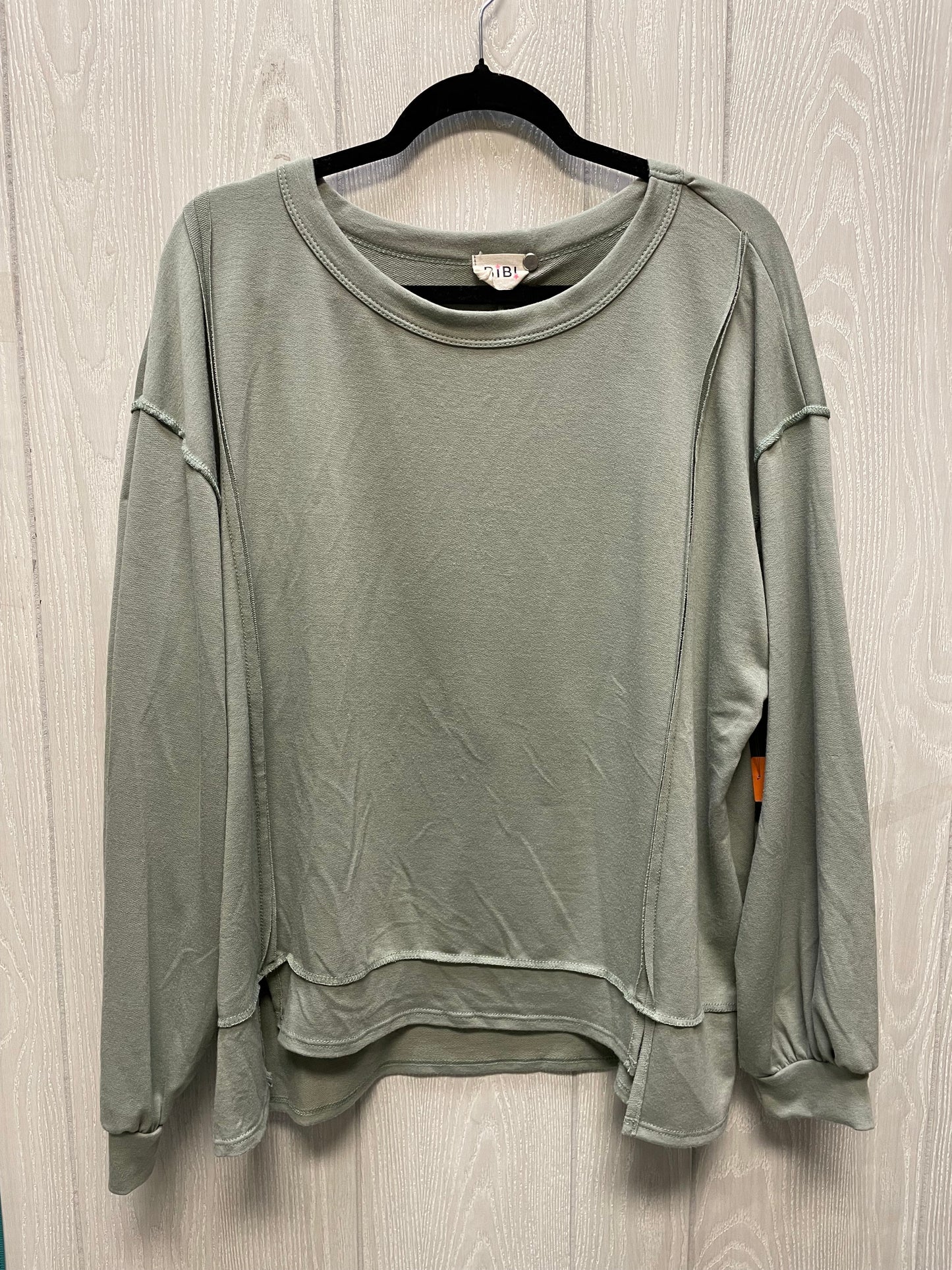 Top Long Sleeve By Bibi In Green, Size: L