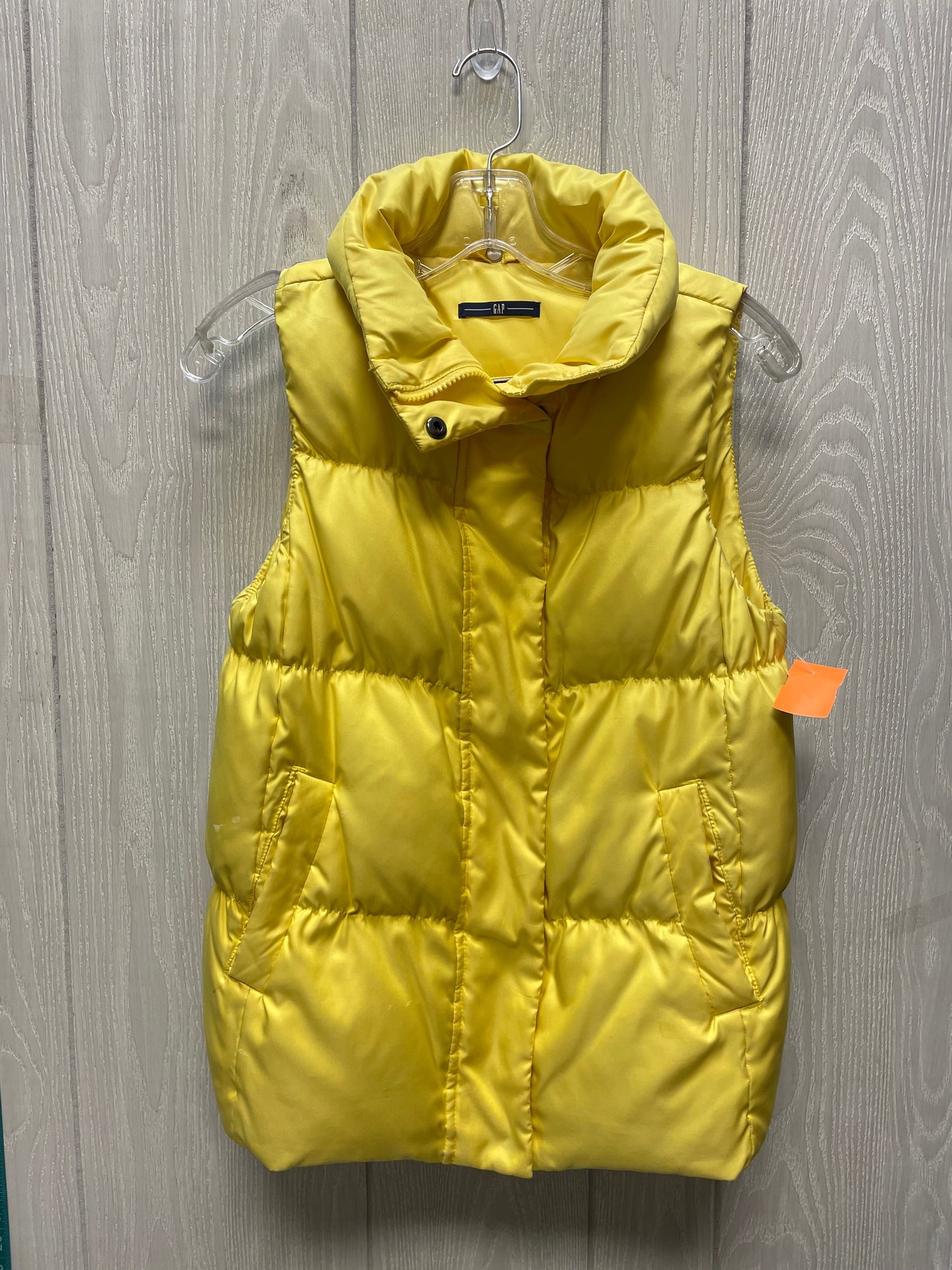 Vest Puffer & Quilted By Gap In Yellow, Size: S