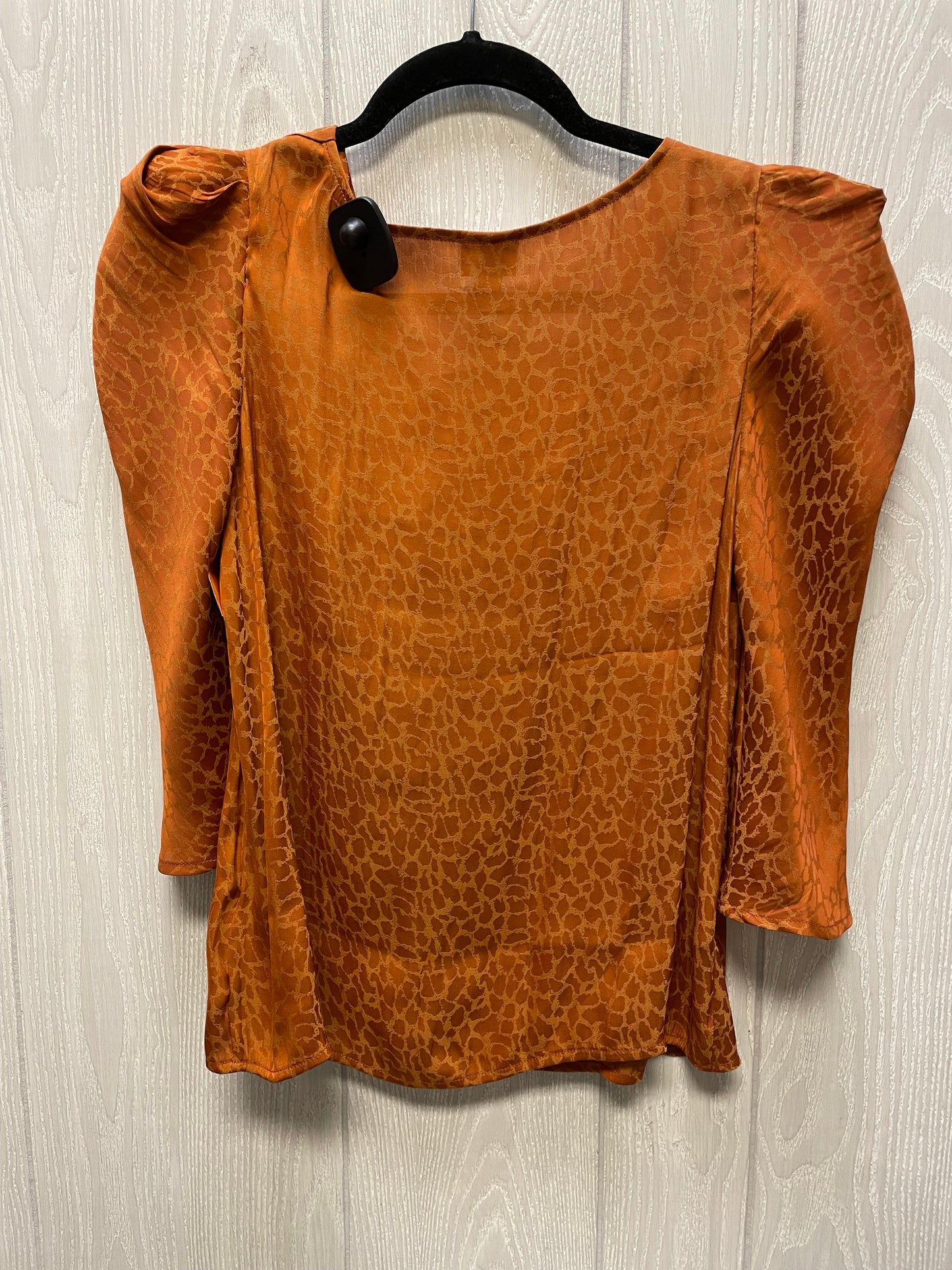 Blouse Long Sleeve By A New Day In Orange, Size: Xs