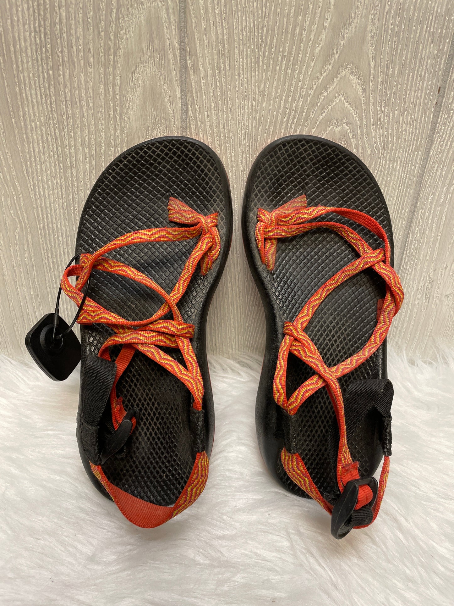 Black & Orange Sandals Sport Chacos, Size 8