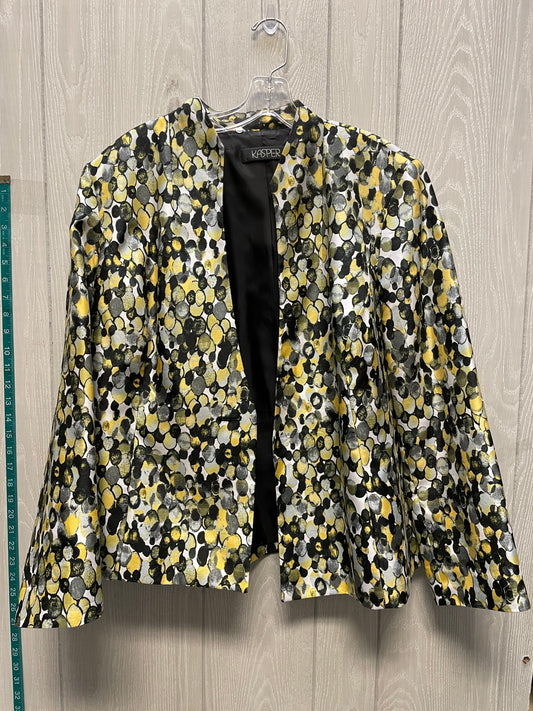 Blazer By Kasper In Black & Yellow, Size: 3x