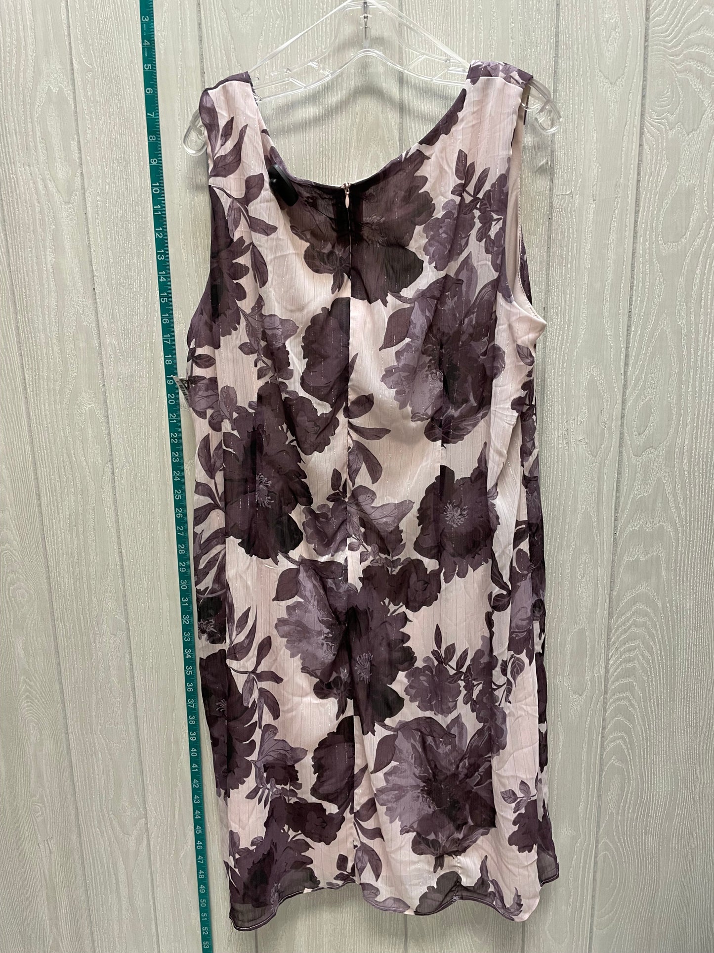 Floral Print Dress Party Short R And M Richards, Size 2x