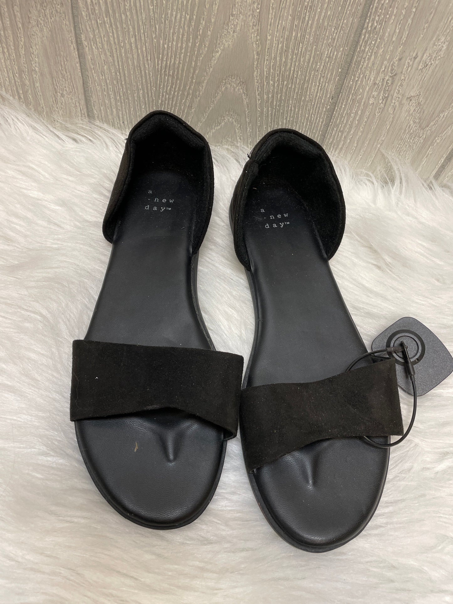 Black Sandals Flats A New Day, Size 7