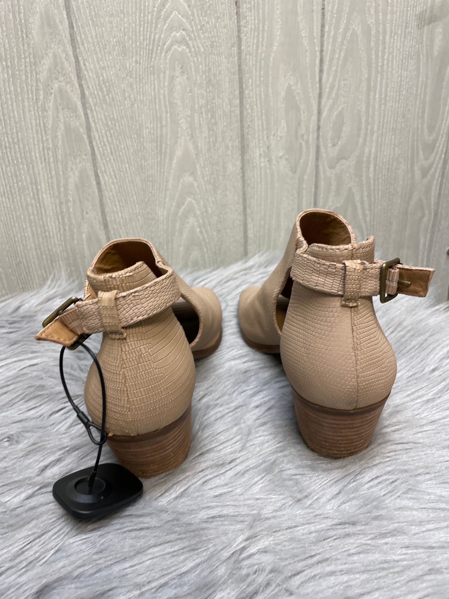 Tan Shoes Heels Block Lucky Brand, Size 10