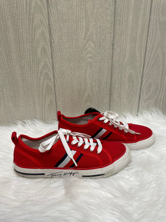 Red Shoes Sneakers Tommy Hilfiger, Size 8
