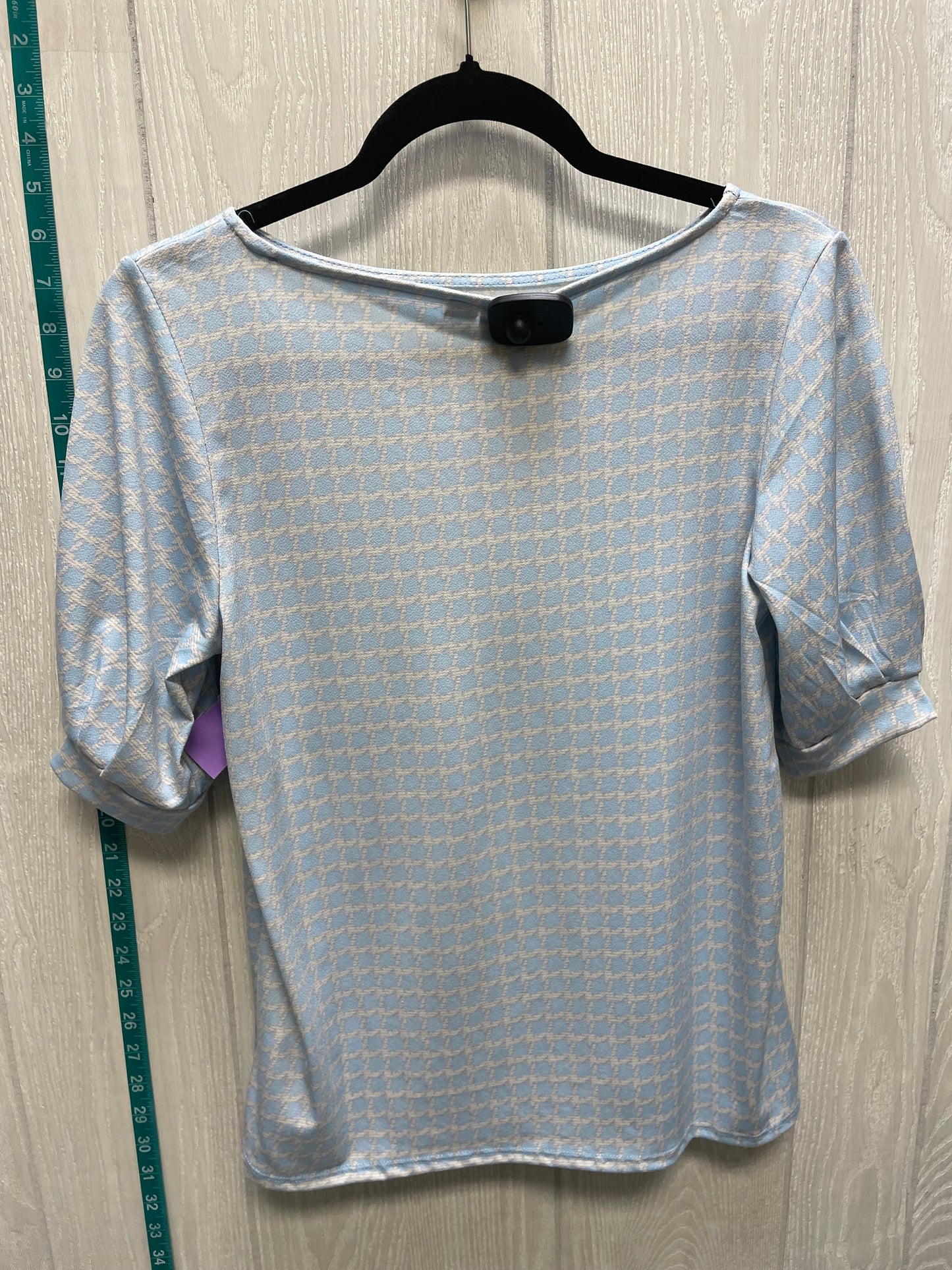 Blue & Cream Top Short Sleeve Misia, Size S