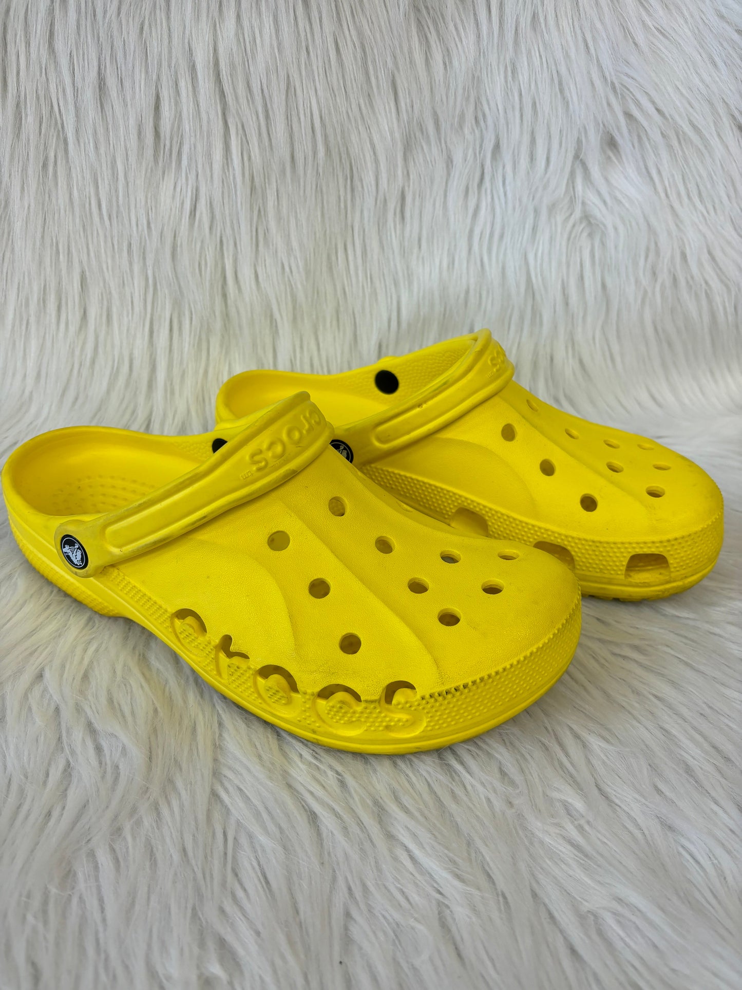 Yellow Shoes Flats Crocs, Size 11