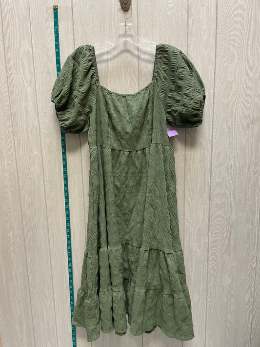 Green Dress Casual Short Shein, Size M