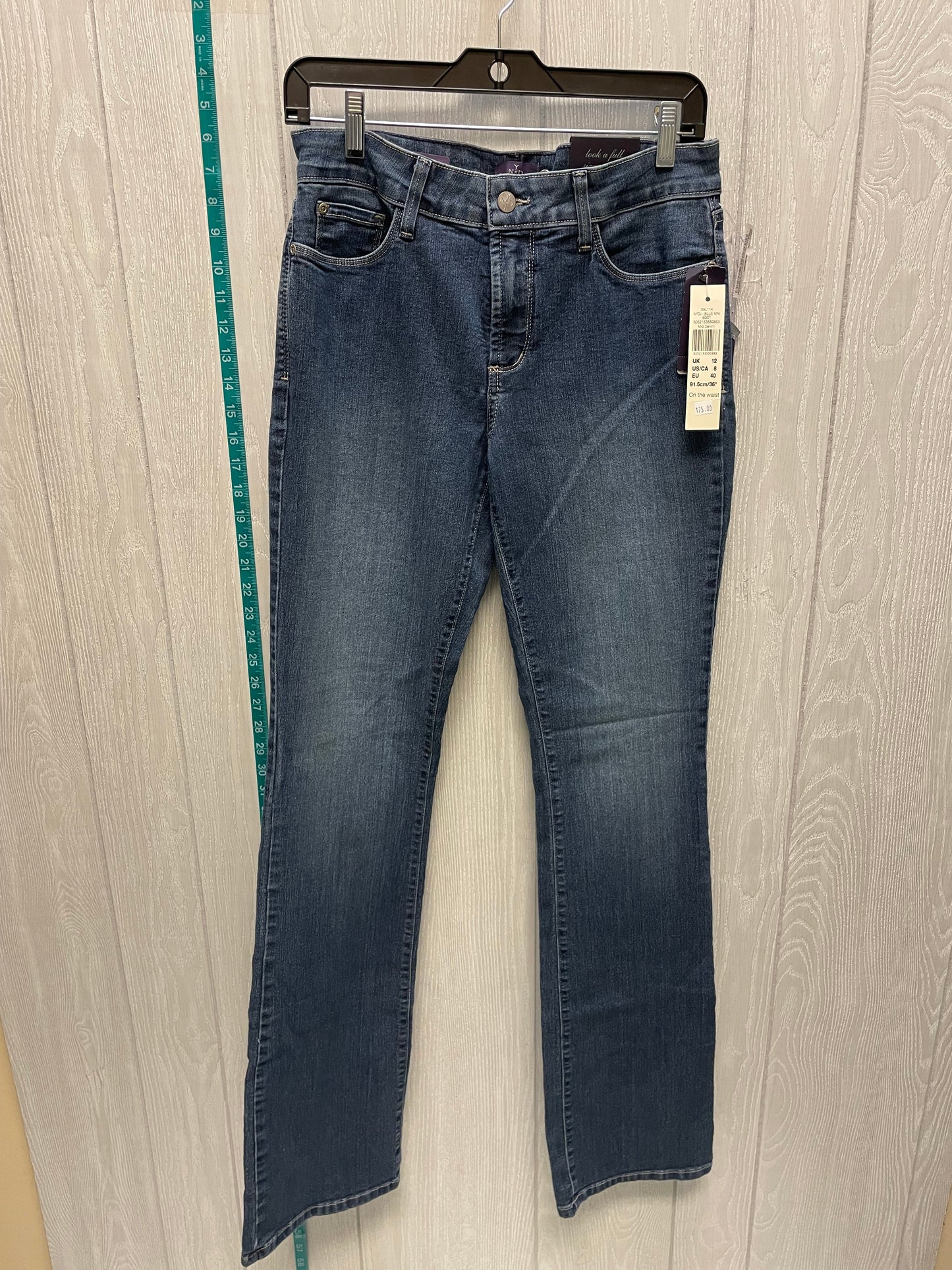 Blue Denim Jeans Boot Cut Not Your Daughters Jeans, Size 8