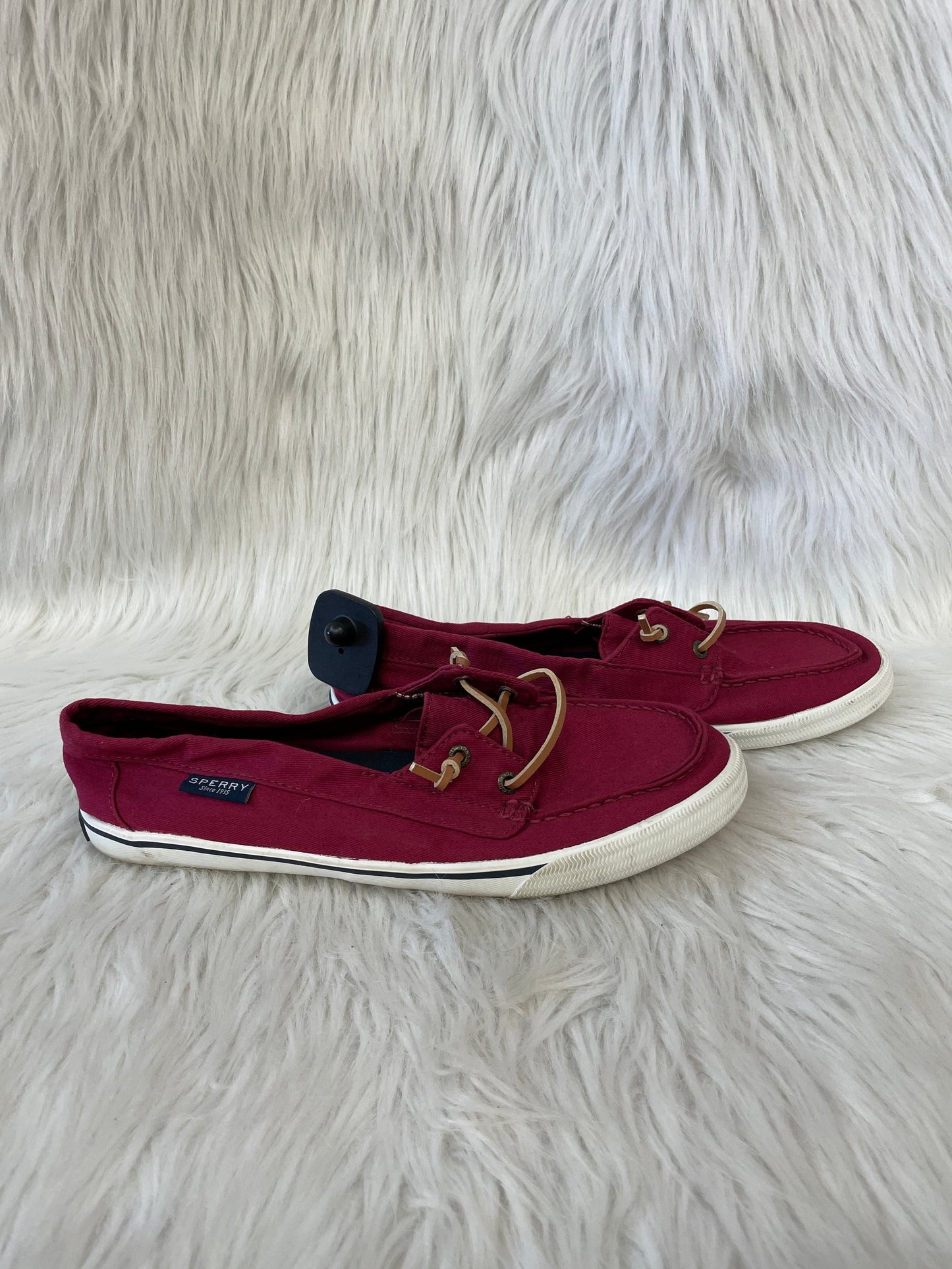 Red Shoes Sneakers Sperry, Size 10