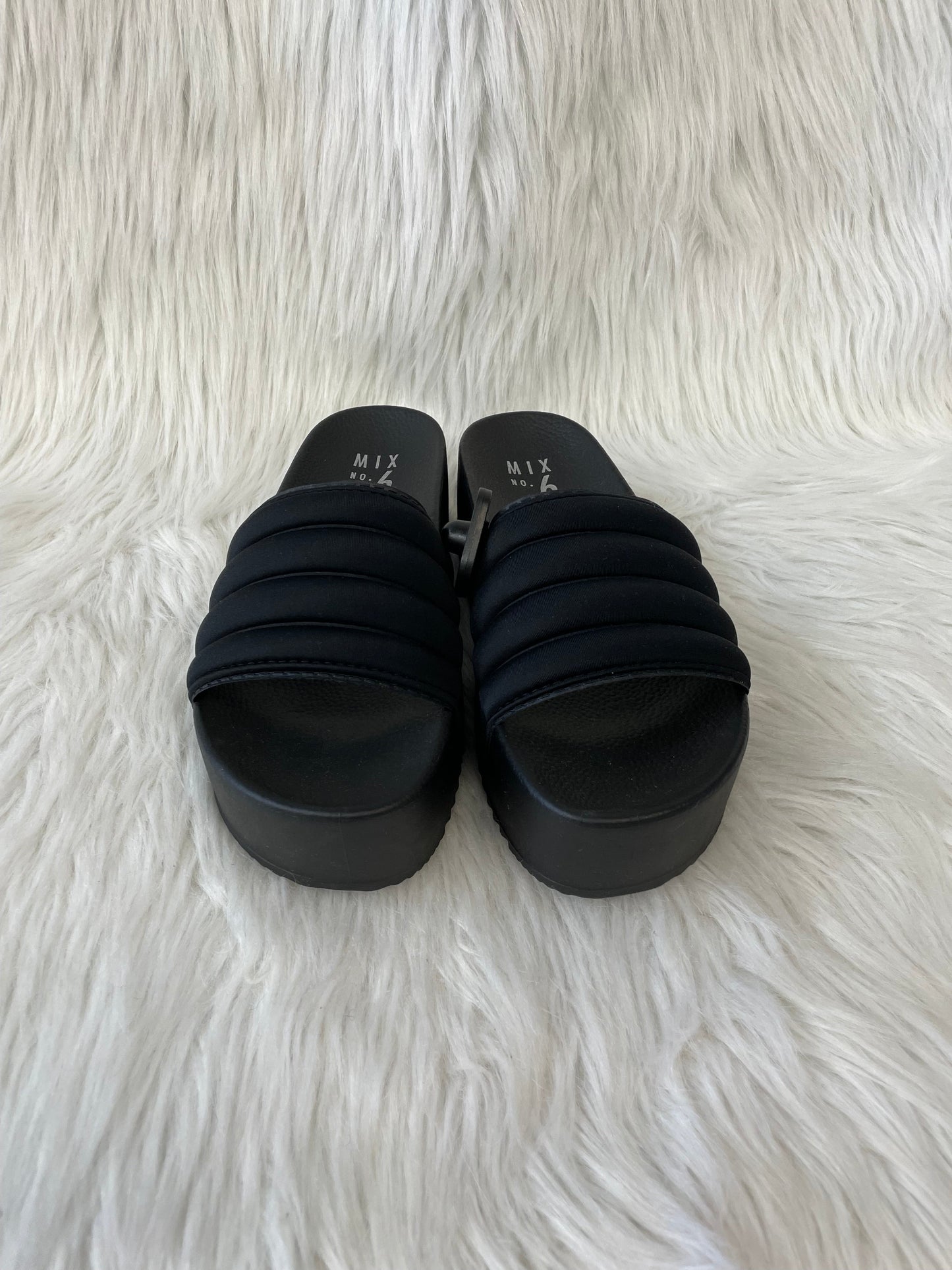 Black Sandals Heels Platform Mix No 6, Size 6