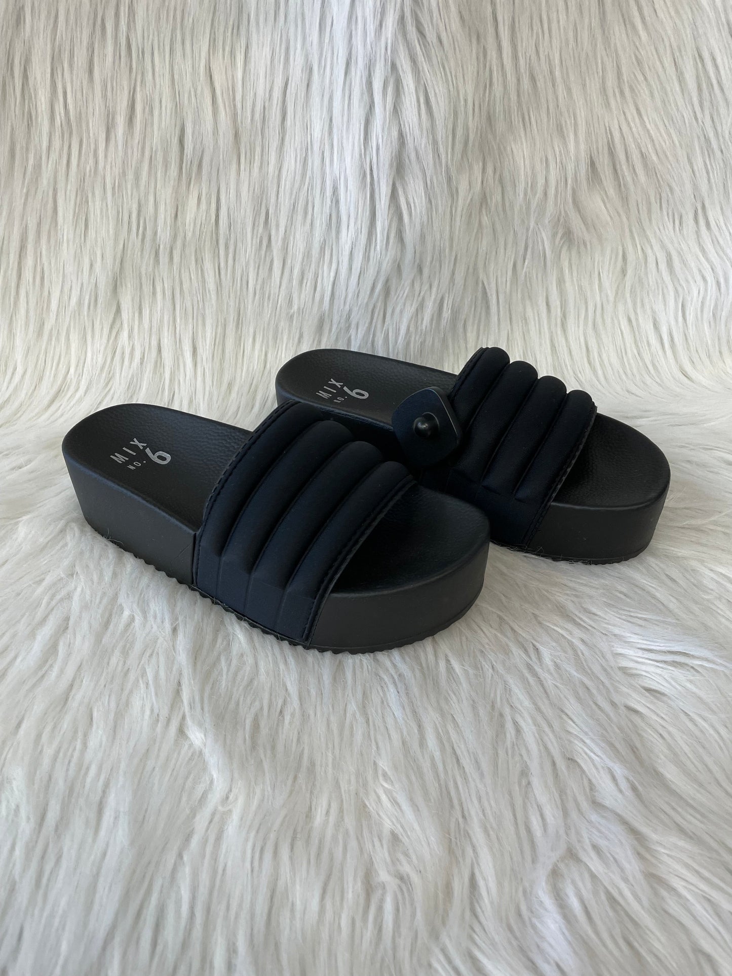 Black Sandals Heels Platform Mix No 6, Size 6