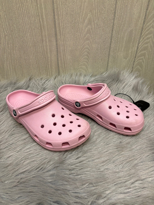 Pink Shoes Flats Crocs, Size 8