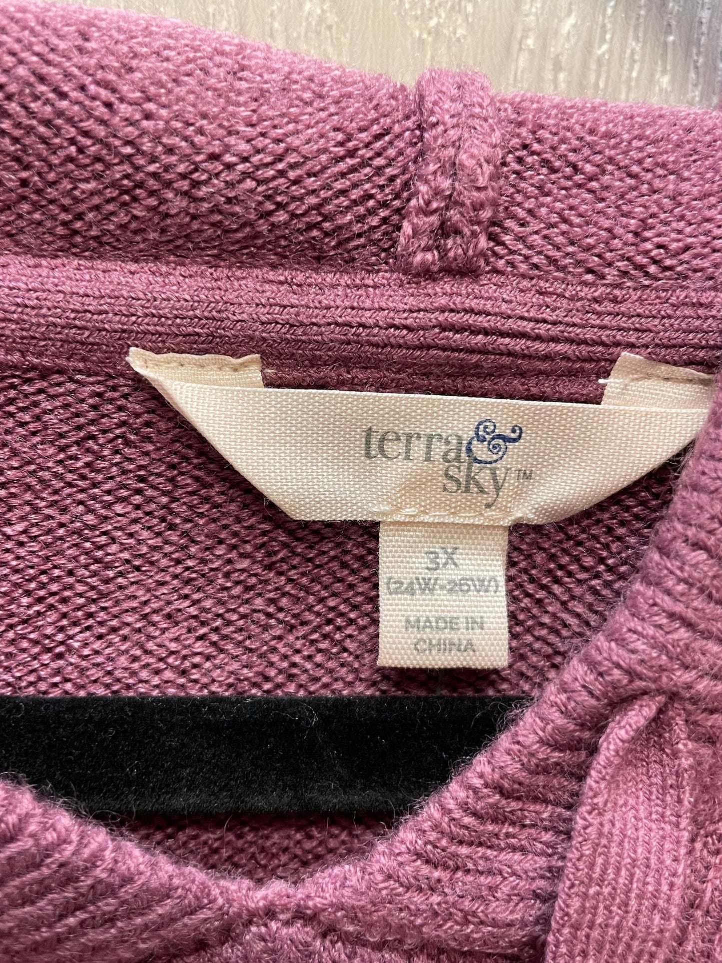 Sweater By Terra & Sky In Purple, Size: 3x