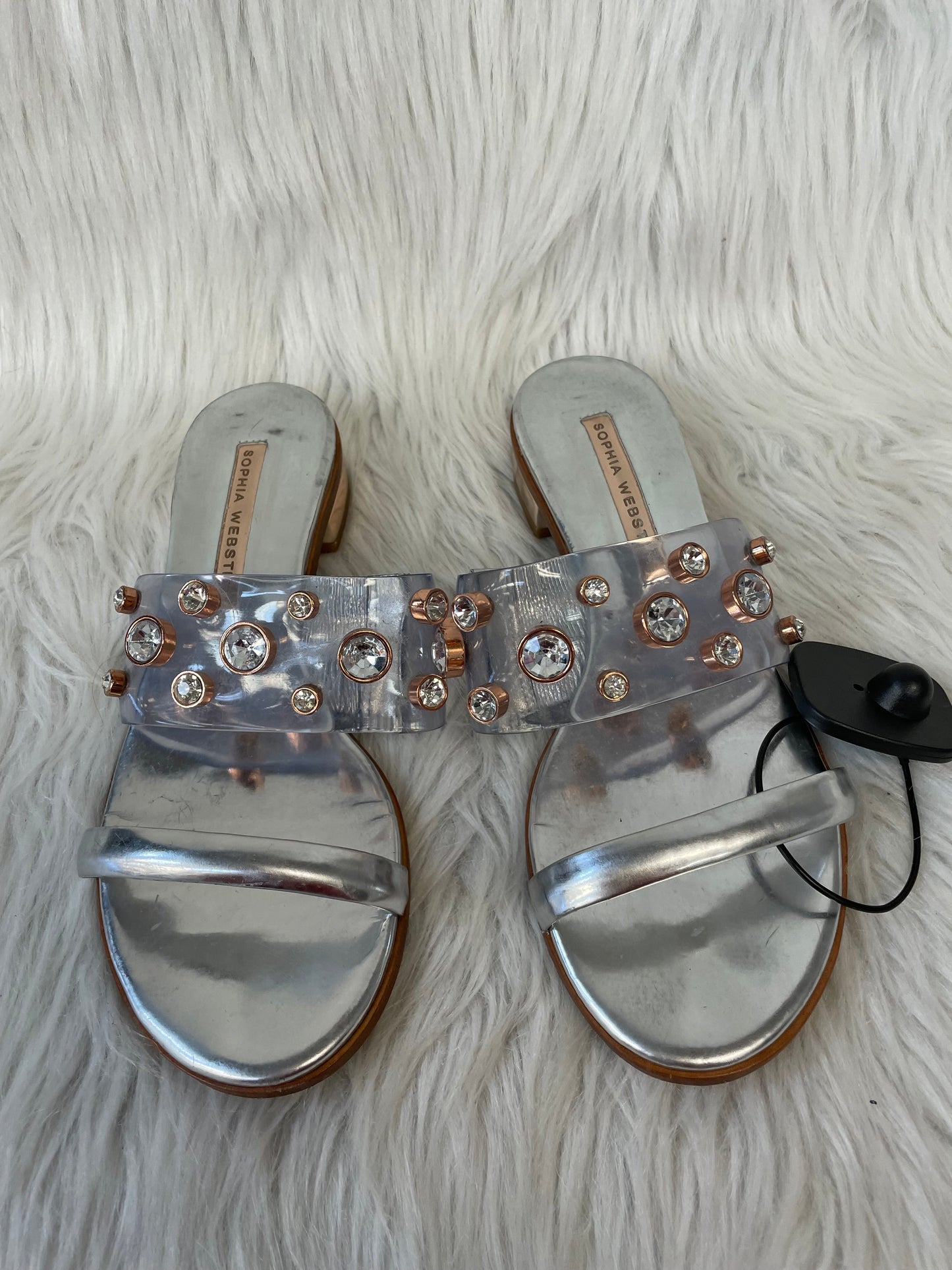 Sandals Heels Block By sophia webster In Silver, Size: 6.5