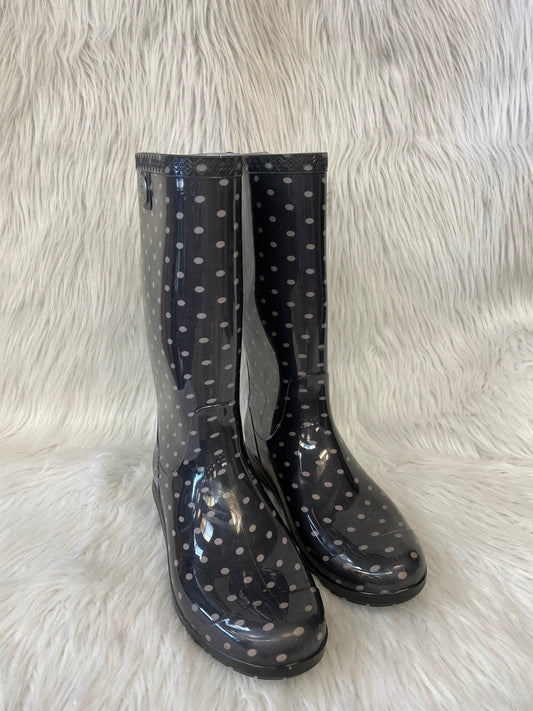 Polkadot Pattern Boots Rain Ugg, Size 10