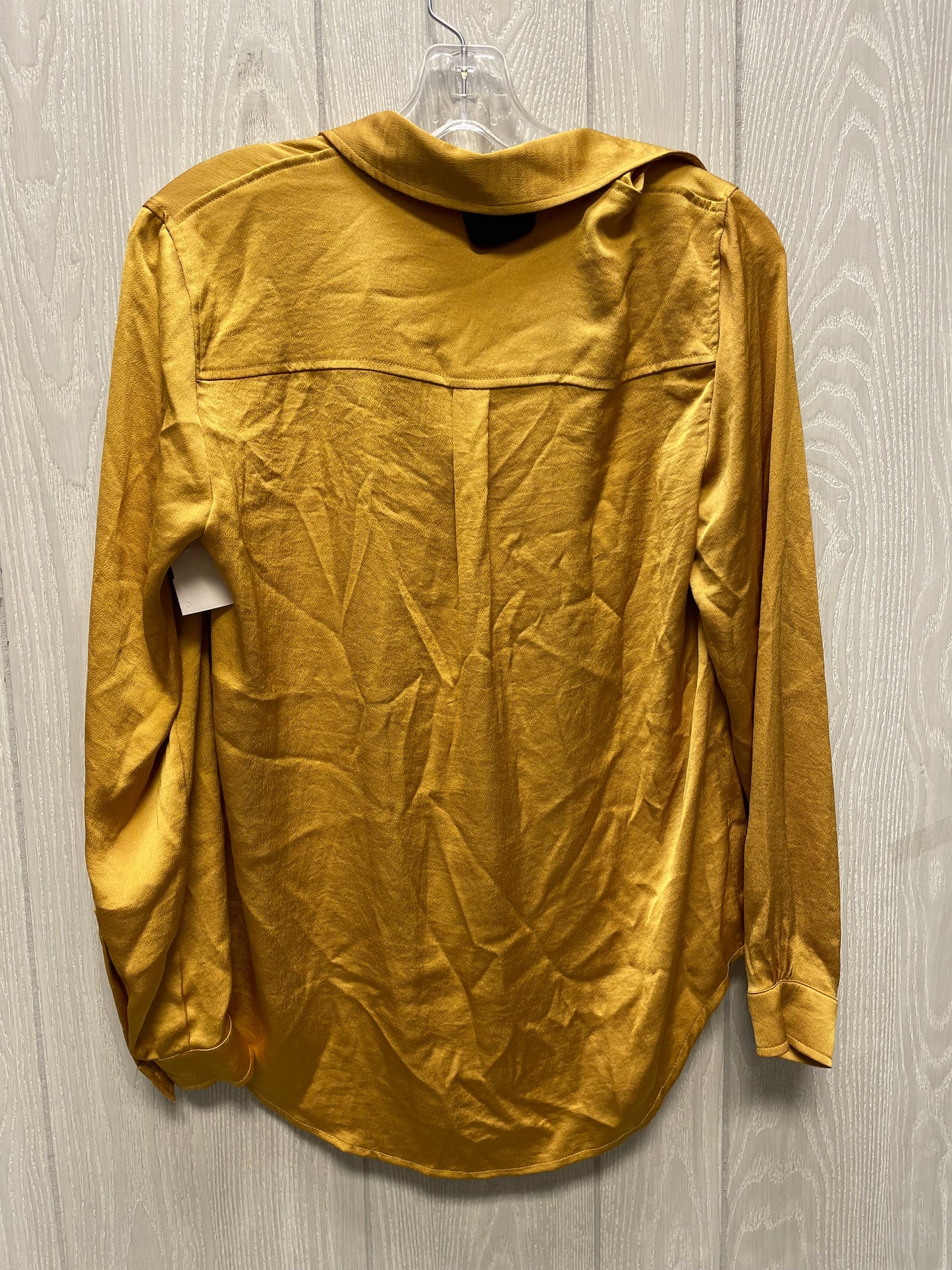 Blouse Long Sleeve By Jones New York In Gold, Size: Xs