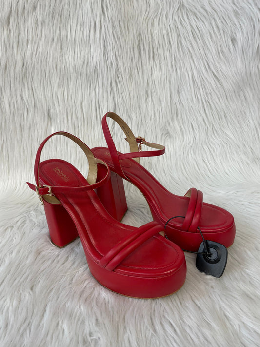 Sandals Designer By Michael By Michael Kors In Red, Size: 11