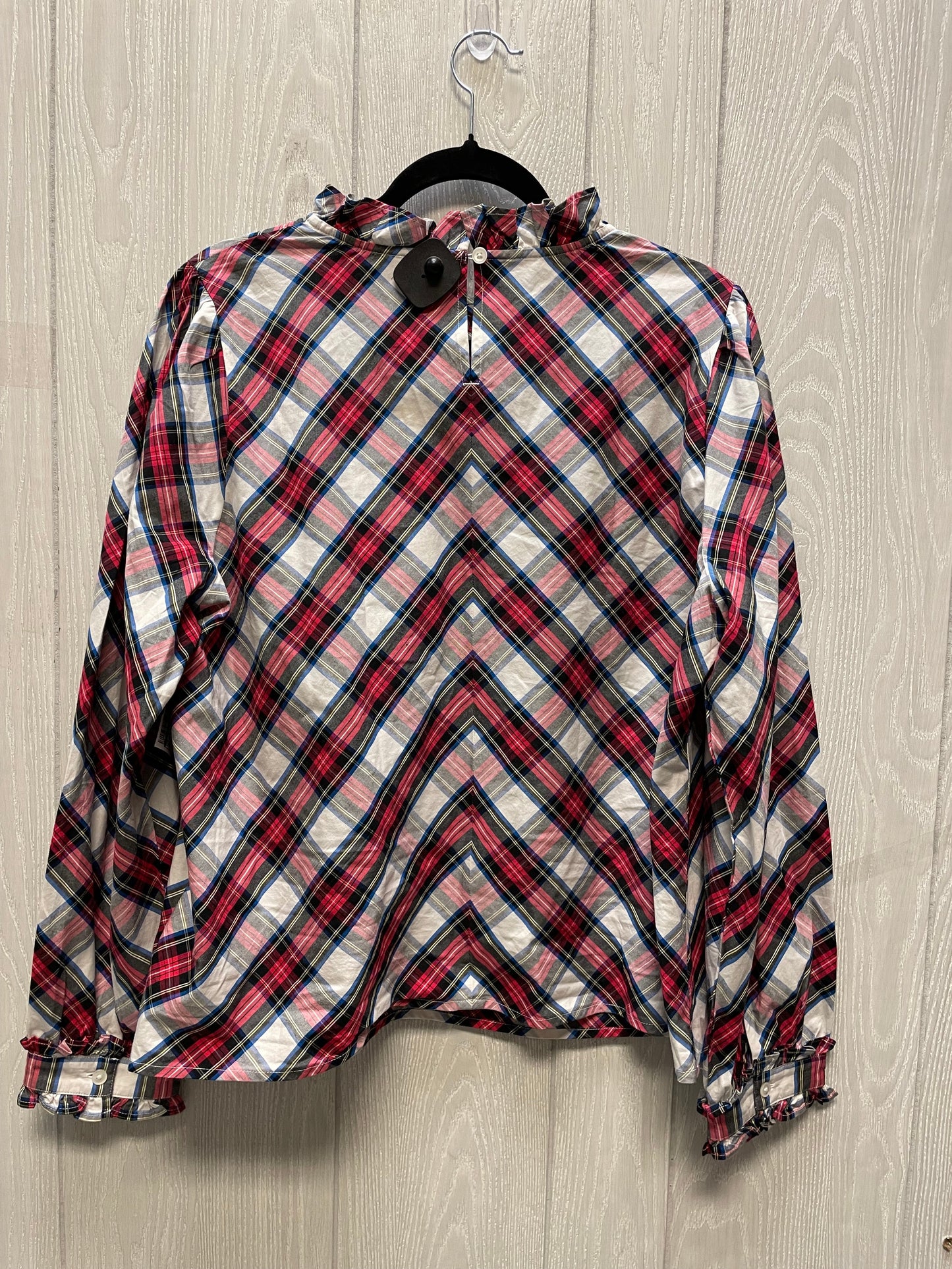 Top Long Sleeve By J. Crew In Plaid Pattern, Size: 1x