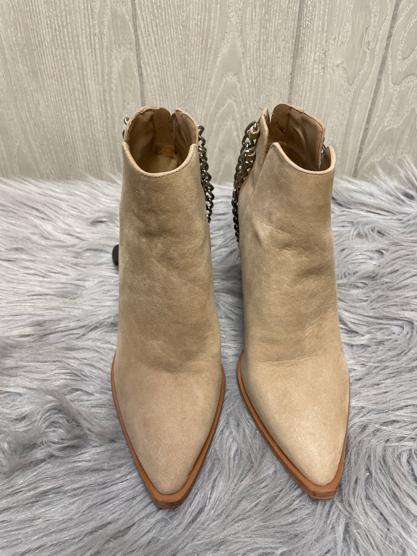 Boots Ankle Heels By Vince Camuto In Tan, Size: 6.5