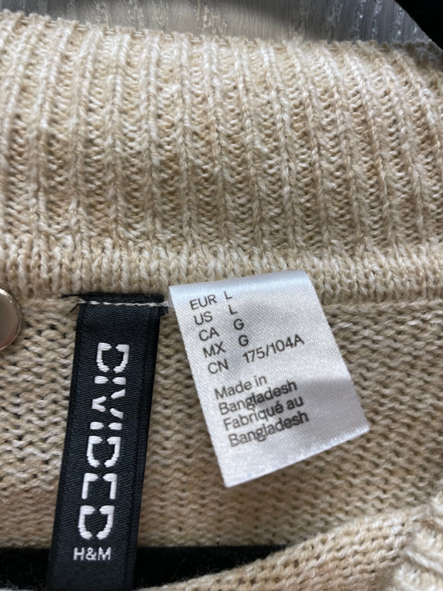 Sweater By Divided In Tan, Size: L