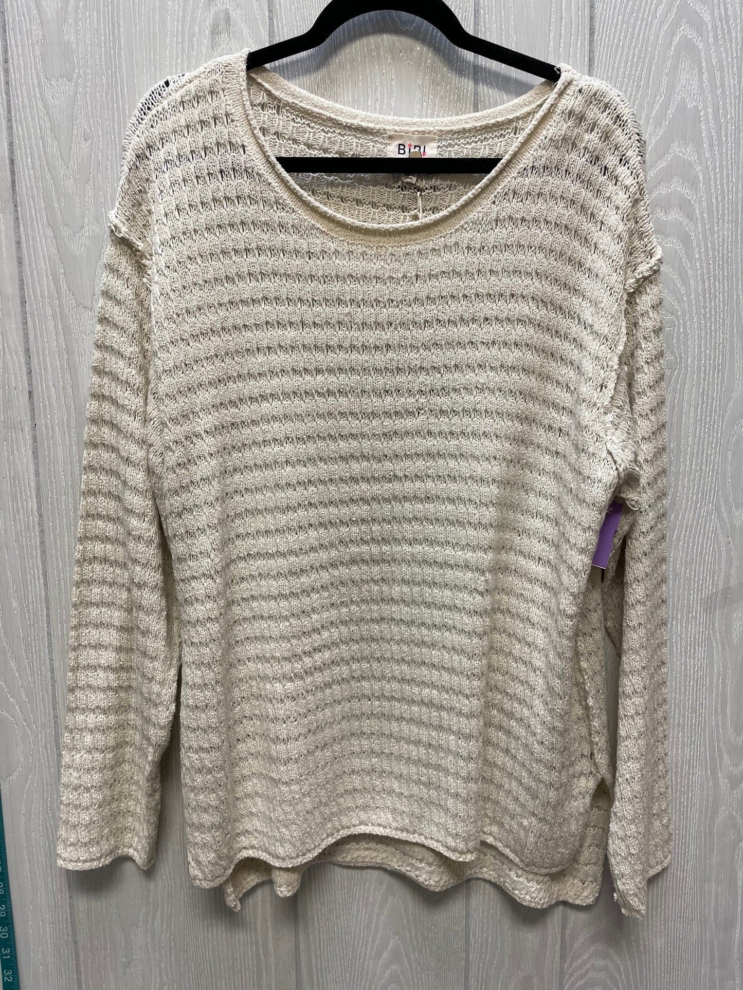 Sweater By Pink Lily In Cream & Tan, Size: M