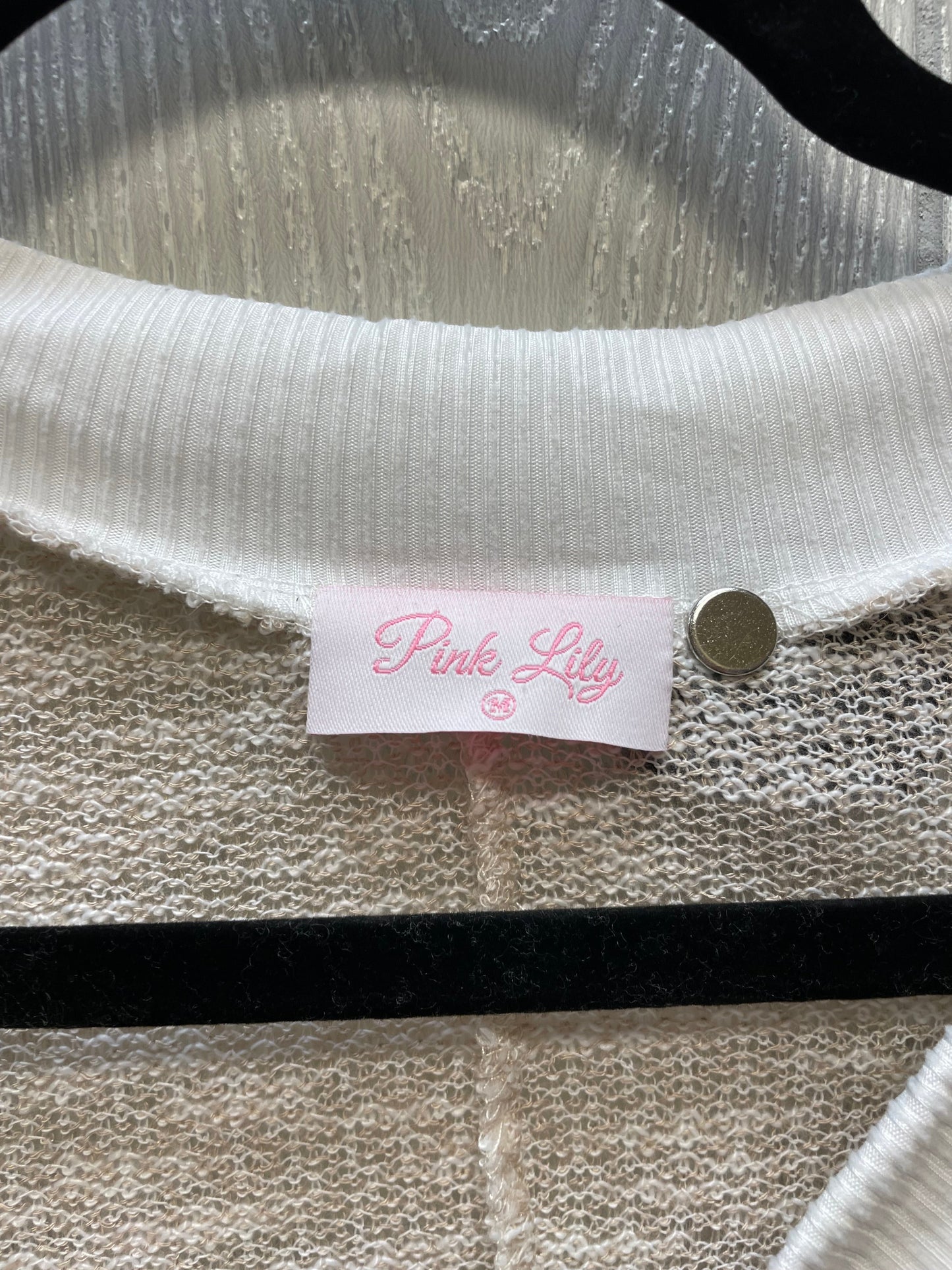 Sweater By Pink Lily In Cream & Tan, Size: M