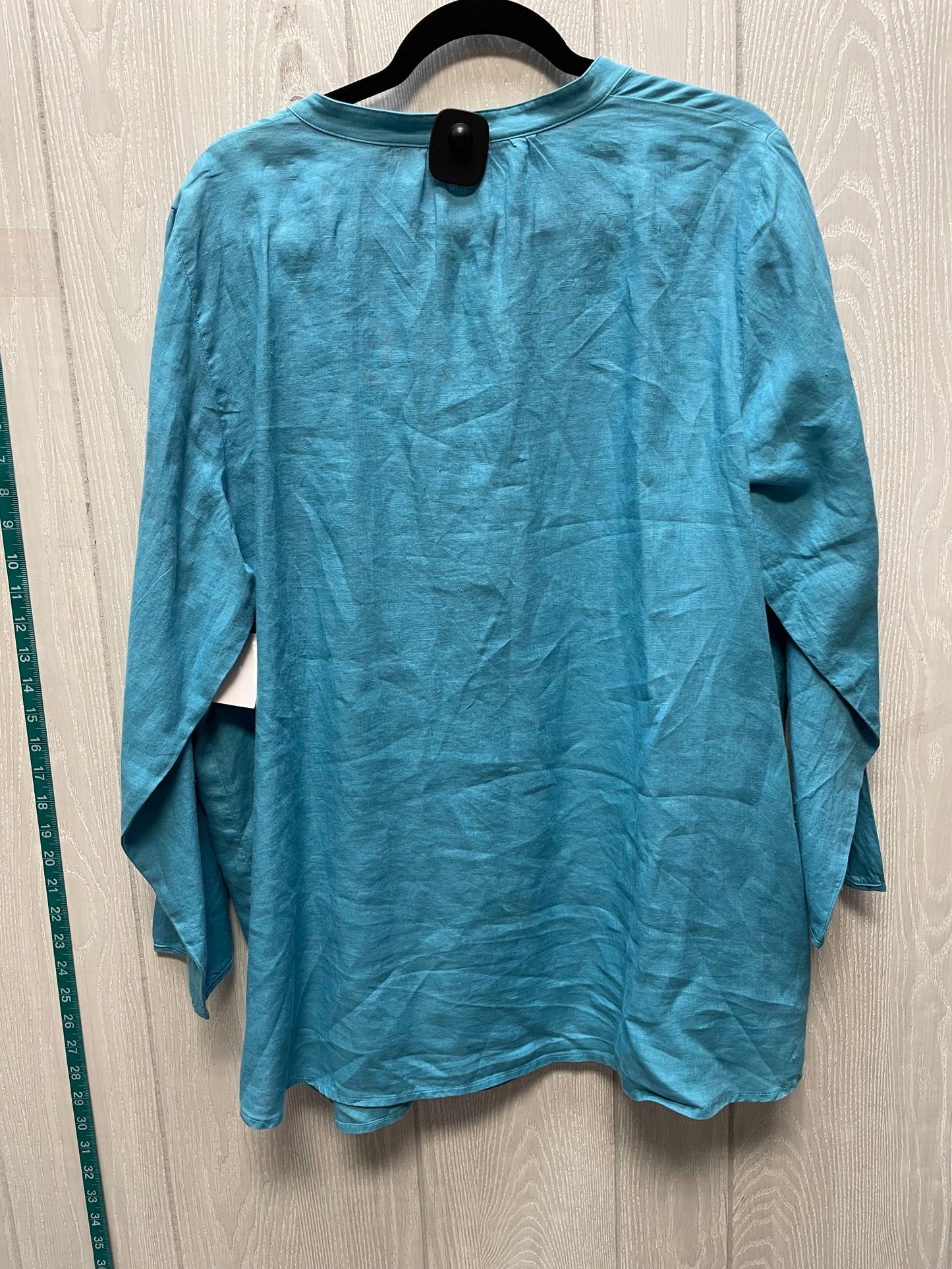 Tunic Long Sleeve By Eileen Fisher In Aqua, Size: 1x