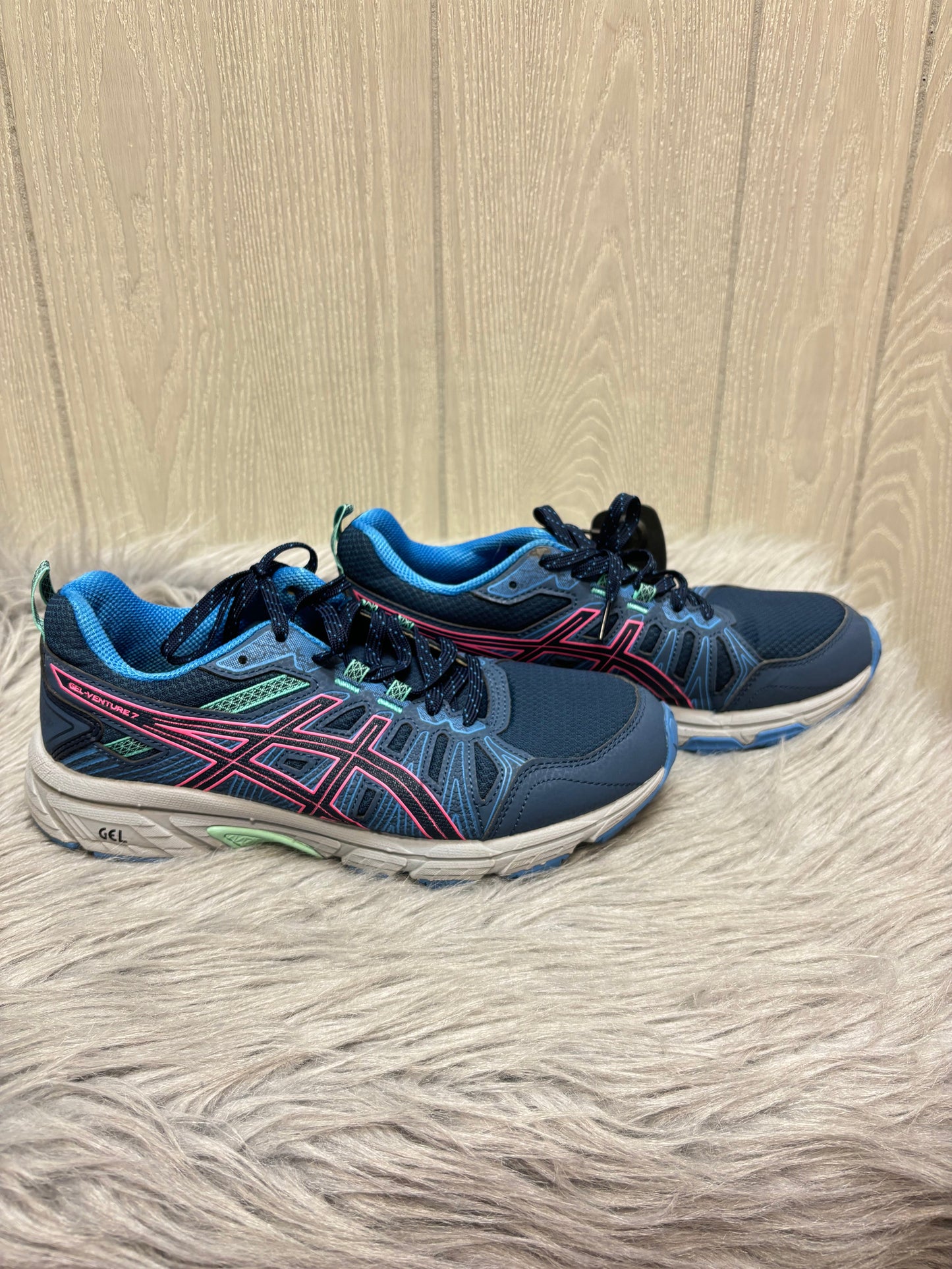 Shoes Athletic By Asics In Blue & Pink, Size: 9