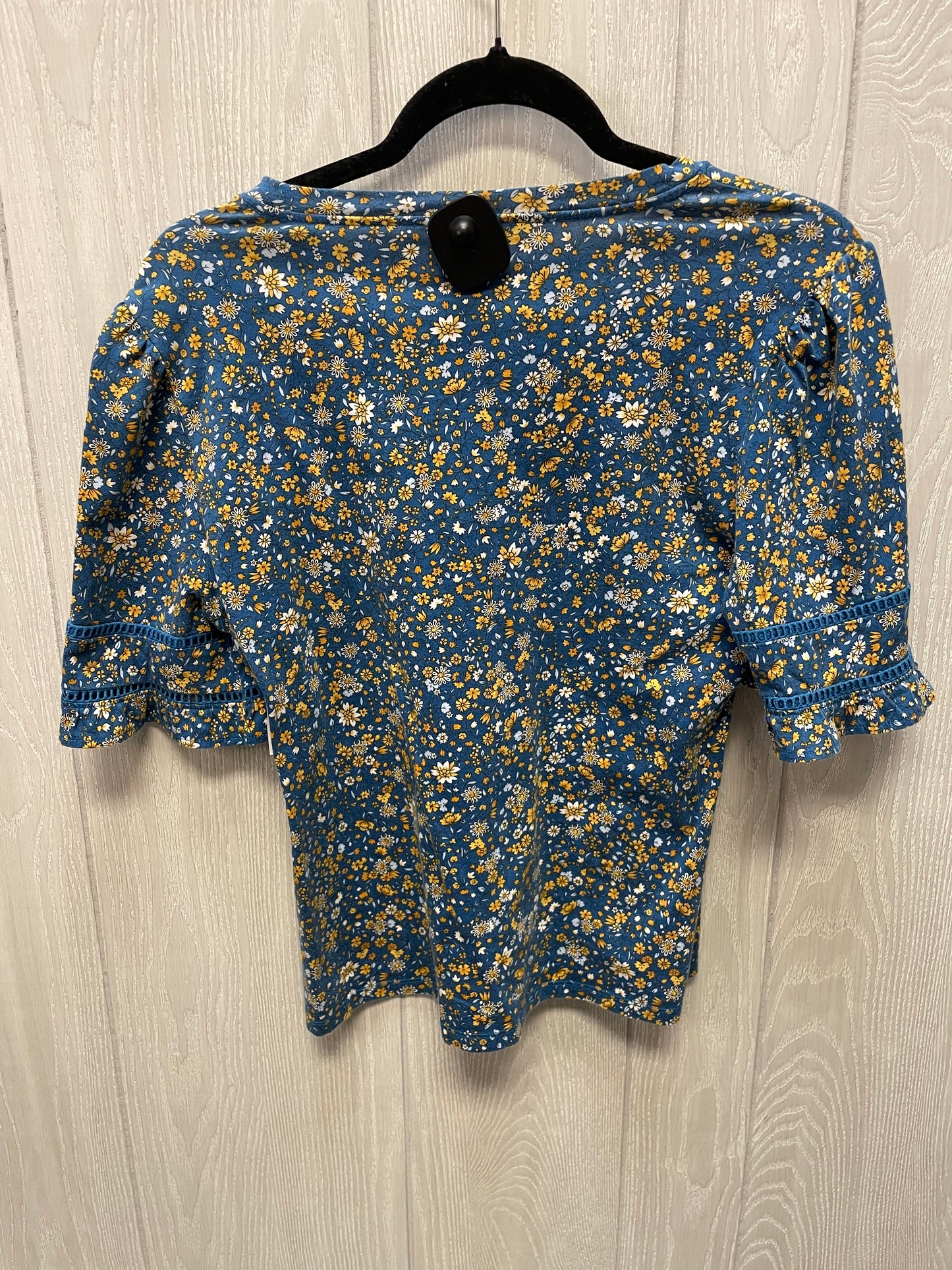 Top Short Sleeve By Ann Taylor In Floral Print, Size: M