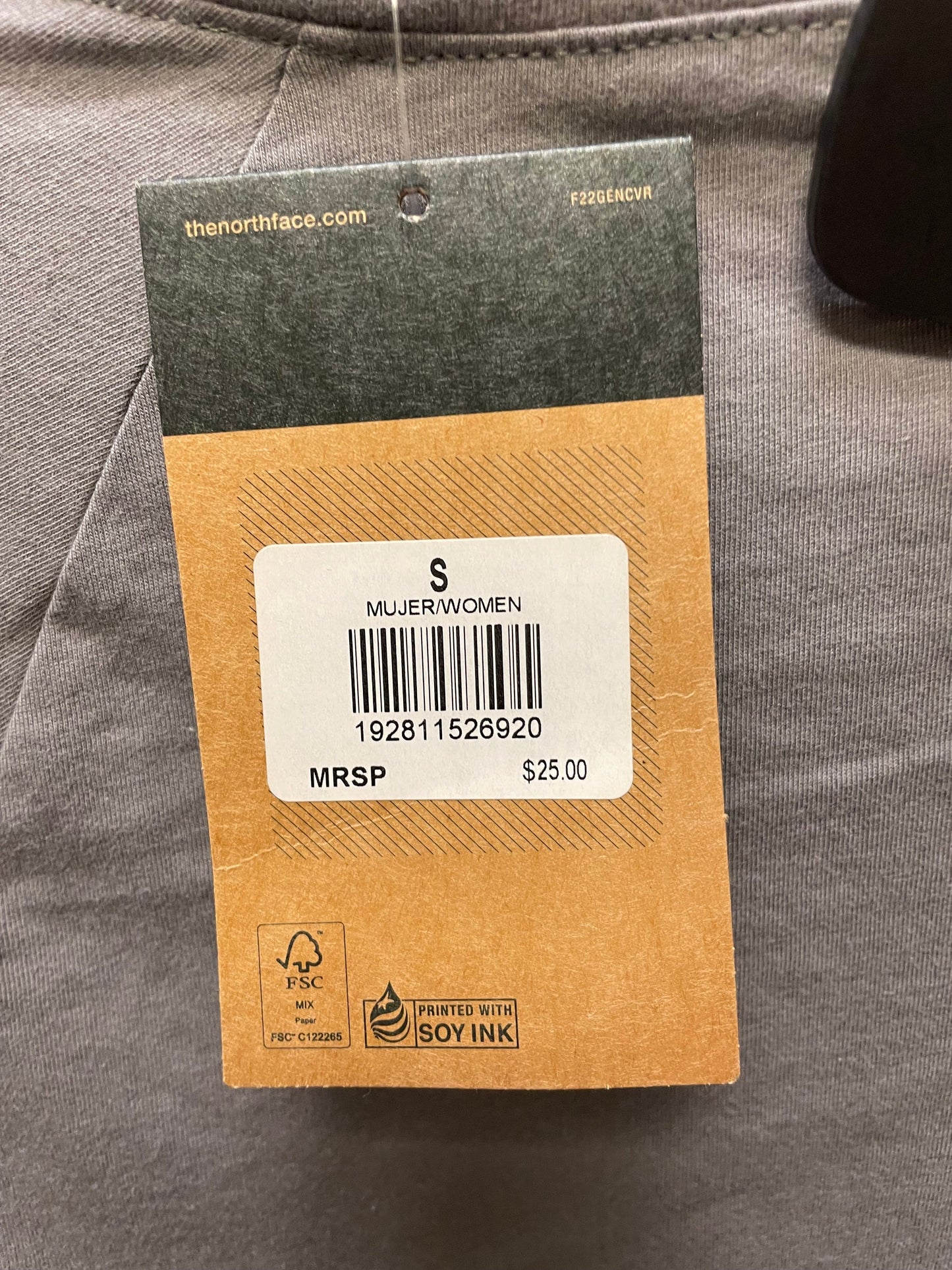 Top Long Sleeve By The North Face In Grey, Size: S