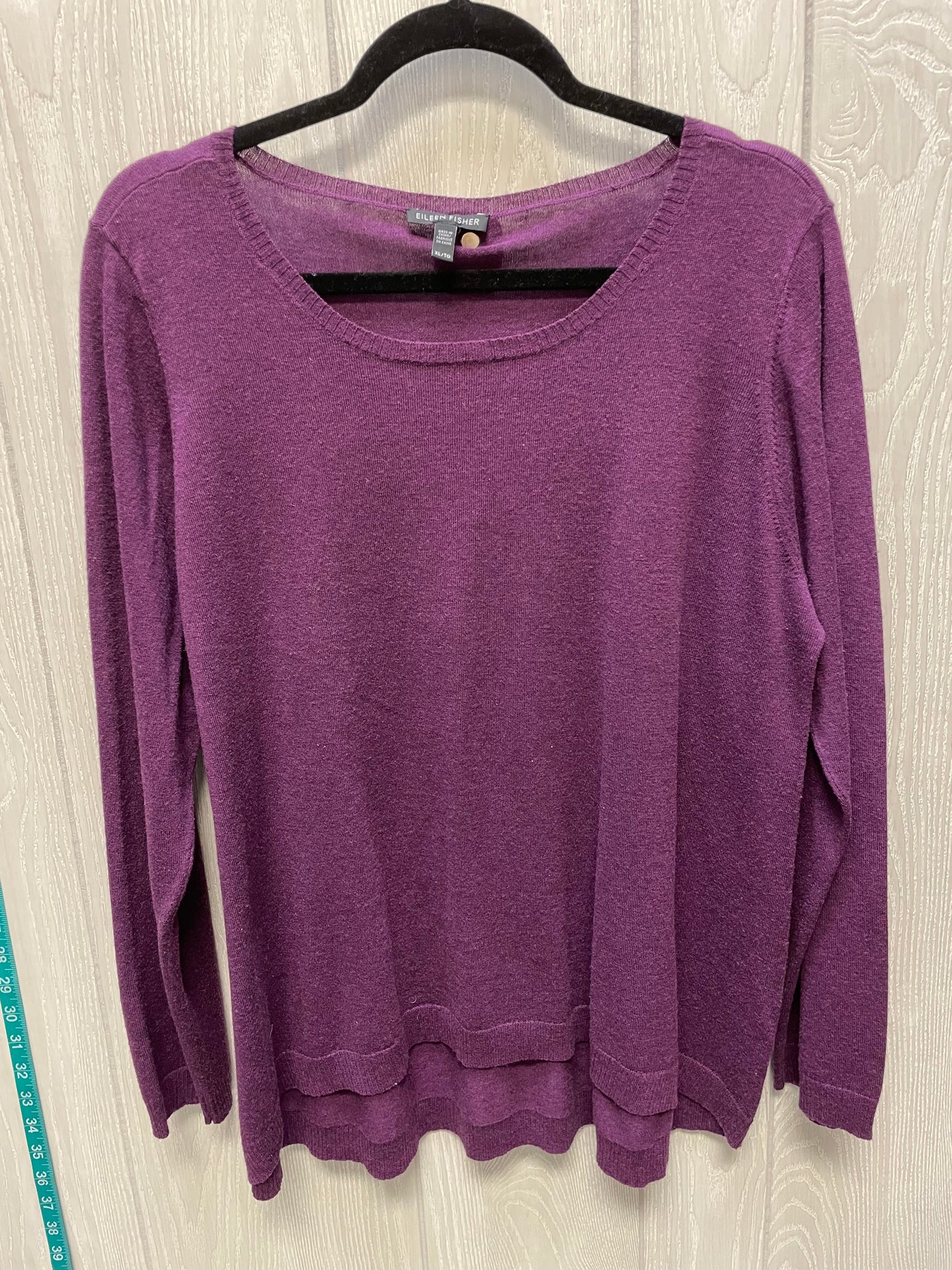 Sweater By Eileen Fisher In Purple, Size: Xl