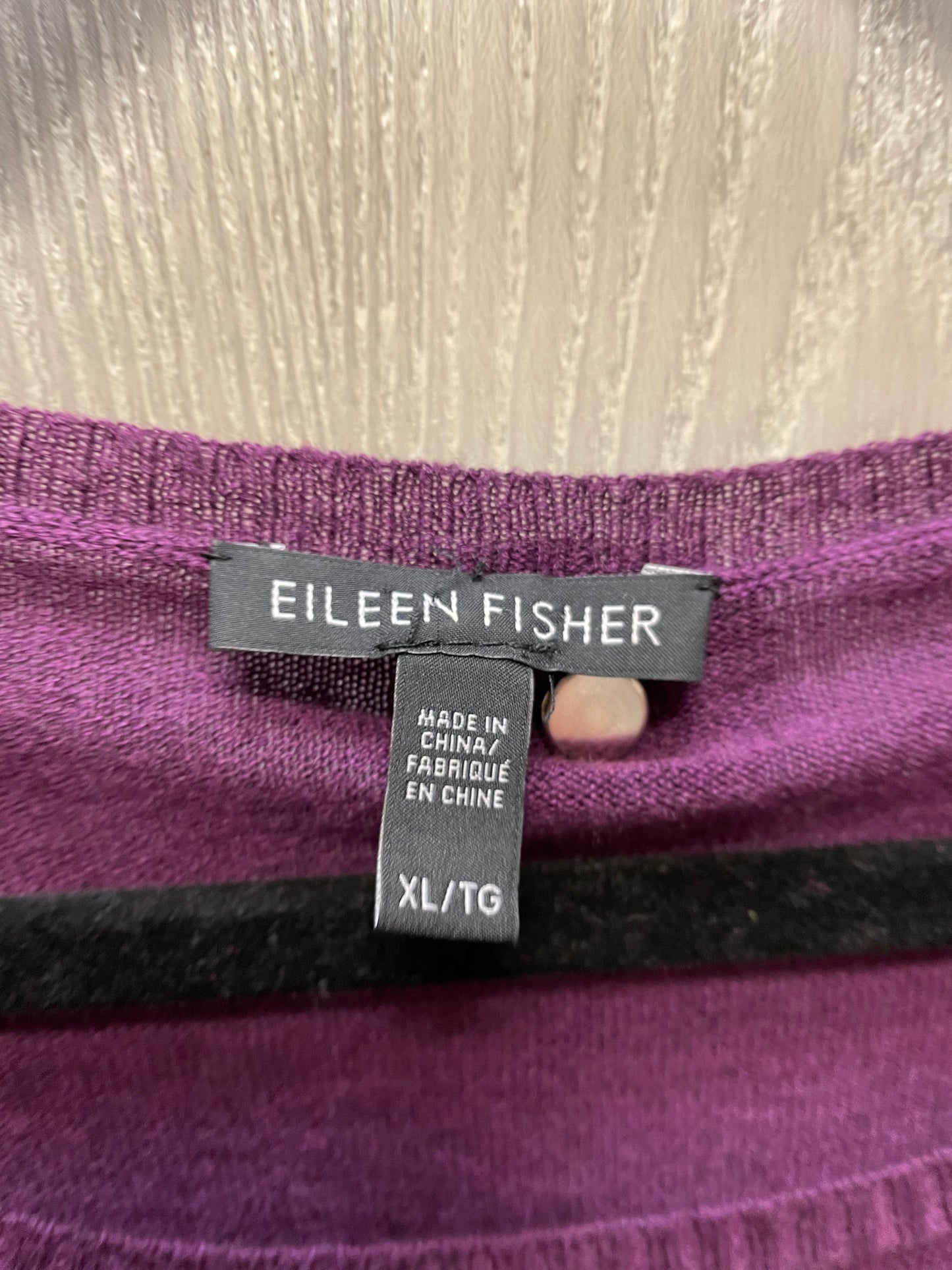 Sweater By Eileen Fisher In Purple, Size: Xl